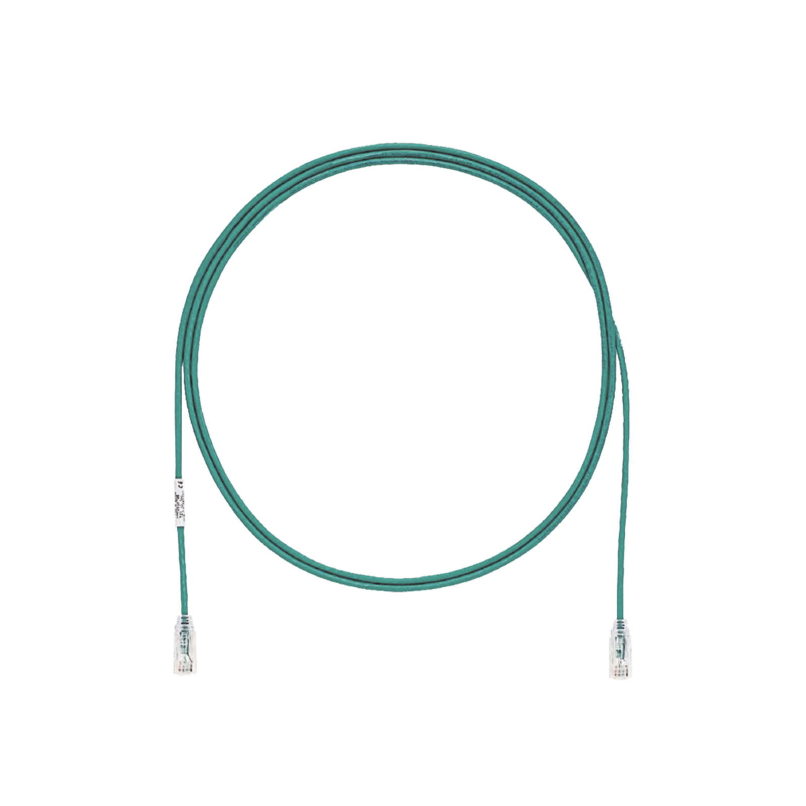 Cable de Parcheo TX6, UTP Cat6, Diámetro Reducido (28AWG), Color Verde, 9.14 Metros (30 Pies)