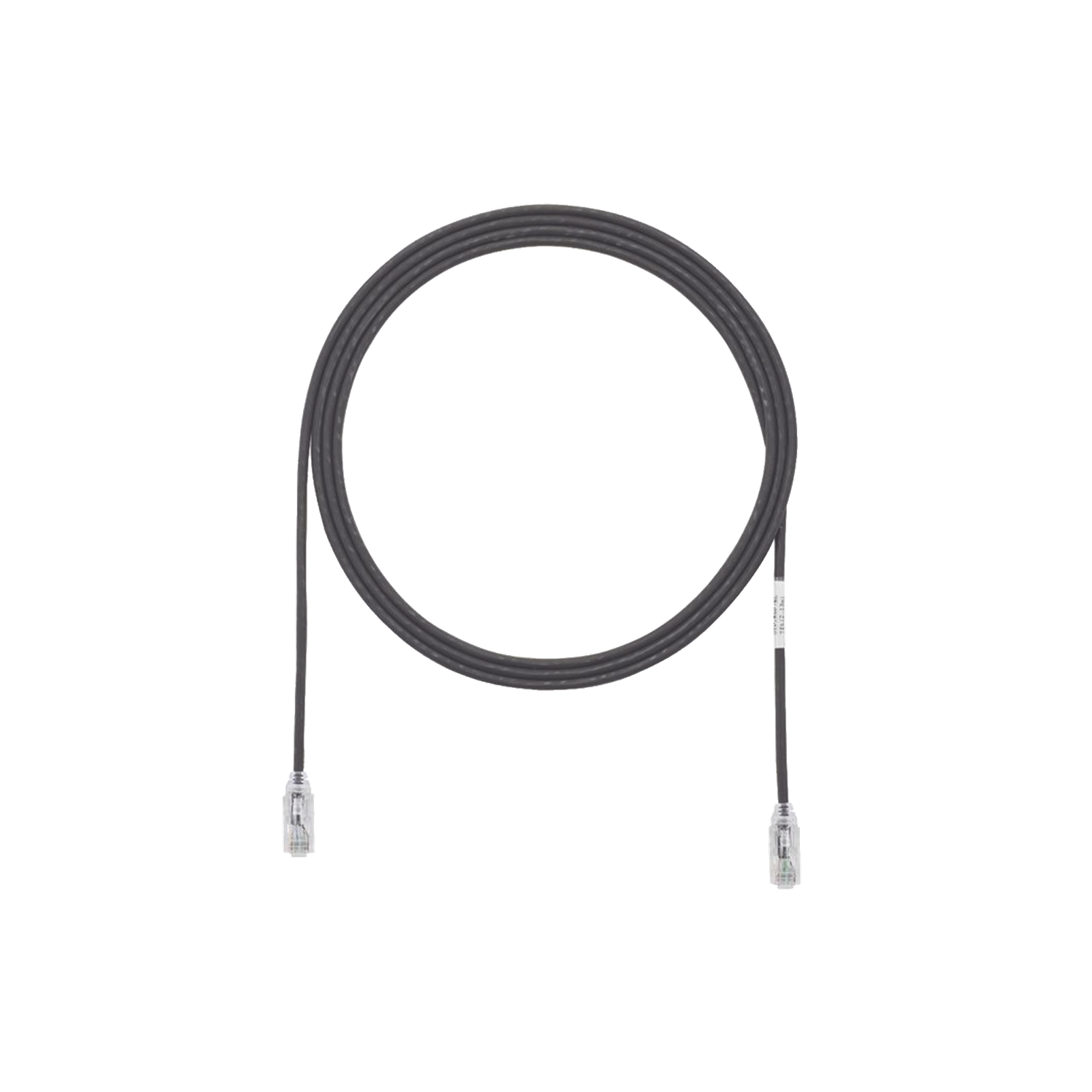 Cable de Parcheo TX6, UTP Cat6, Diámetro Reducido (28AWG), Color Negro, 0.91 Metros (3 Pies)