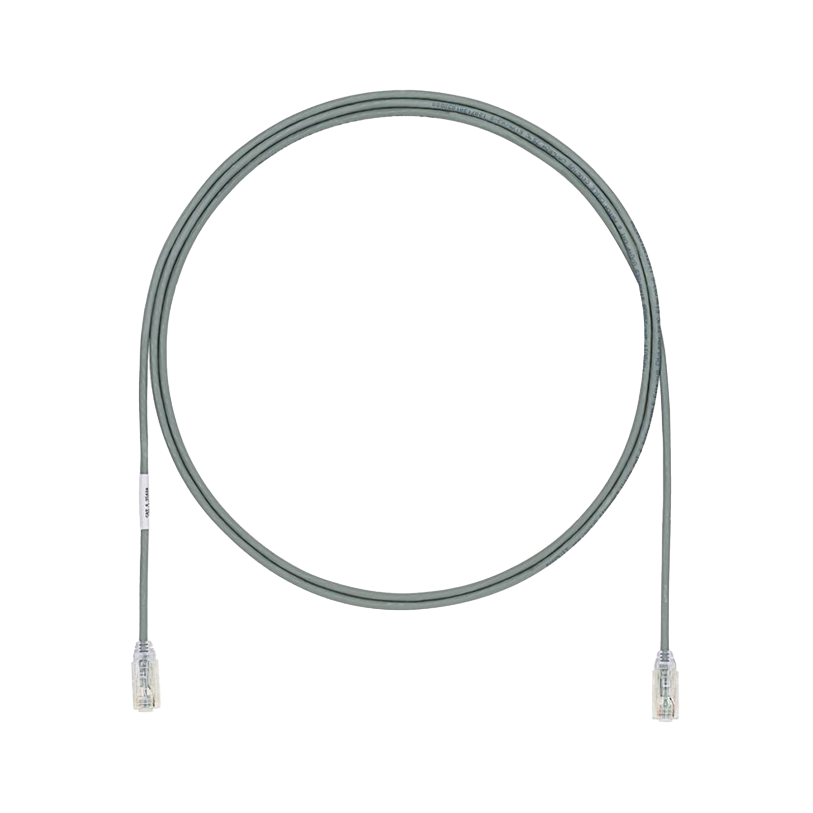 Cable de Parcheo TX6, UTP Cat6, Diámetro Reducido (28AWG), Color Gris, 0.91 Metros (3 Pies)