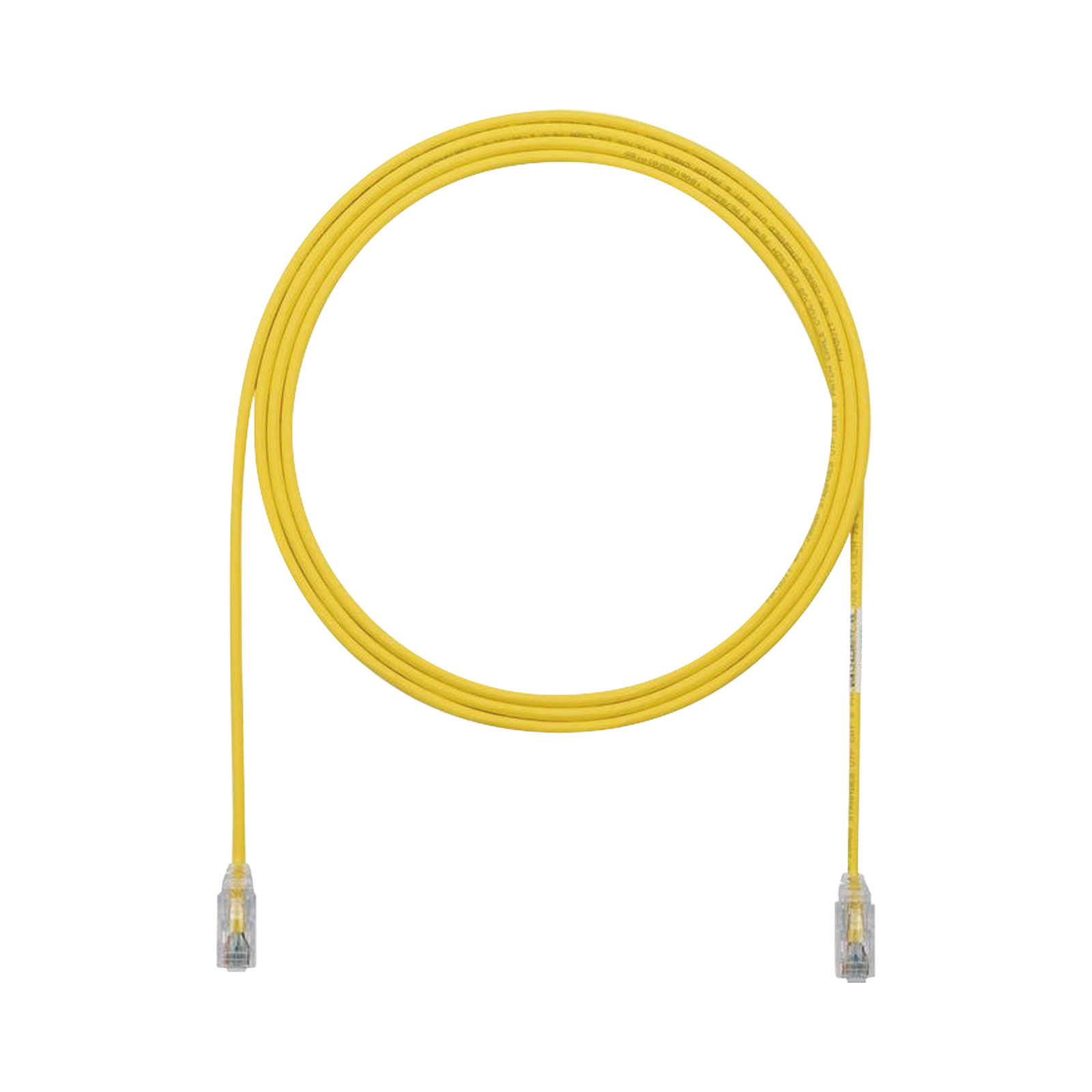 Cable de Parcheo TX6, UTP Cat6, Diámetro Reducido (28AWG), Color Amarillo, 1.52 Metros (5 Pies)