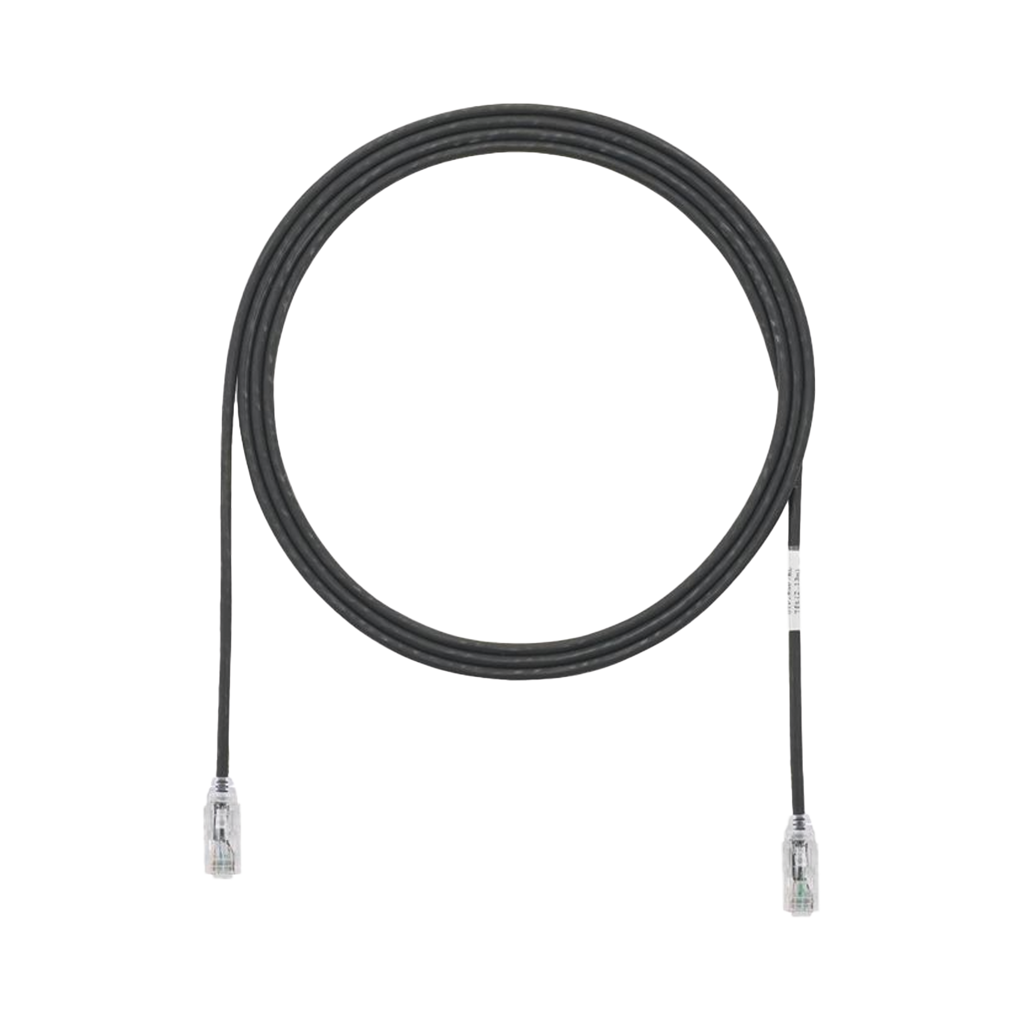 Cable de Parcheo TX6, UTP Cat6, Diámetro Reducido (28AWG), Color Negro, 1.83 Metros (6 Pies)