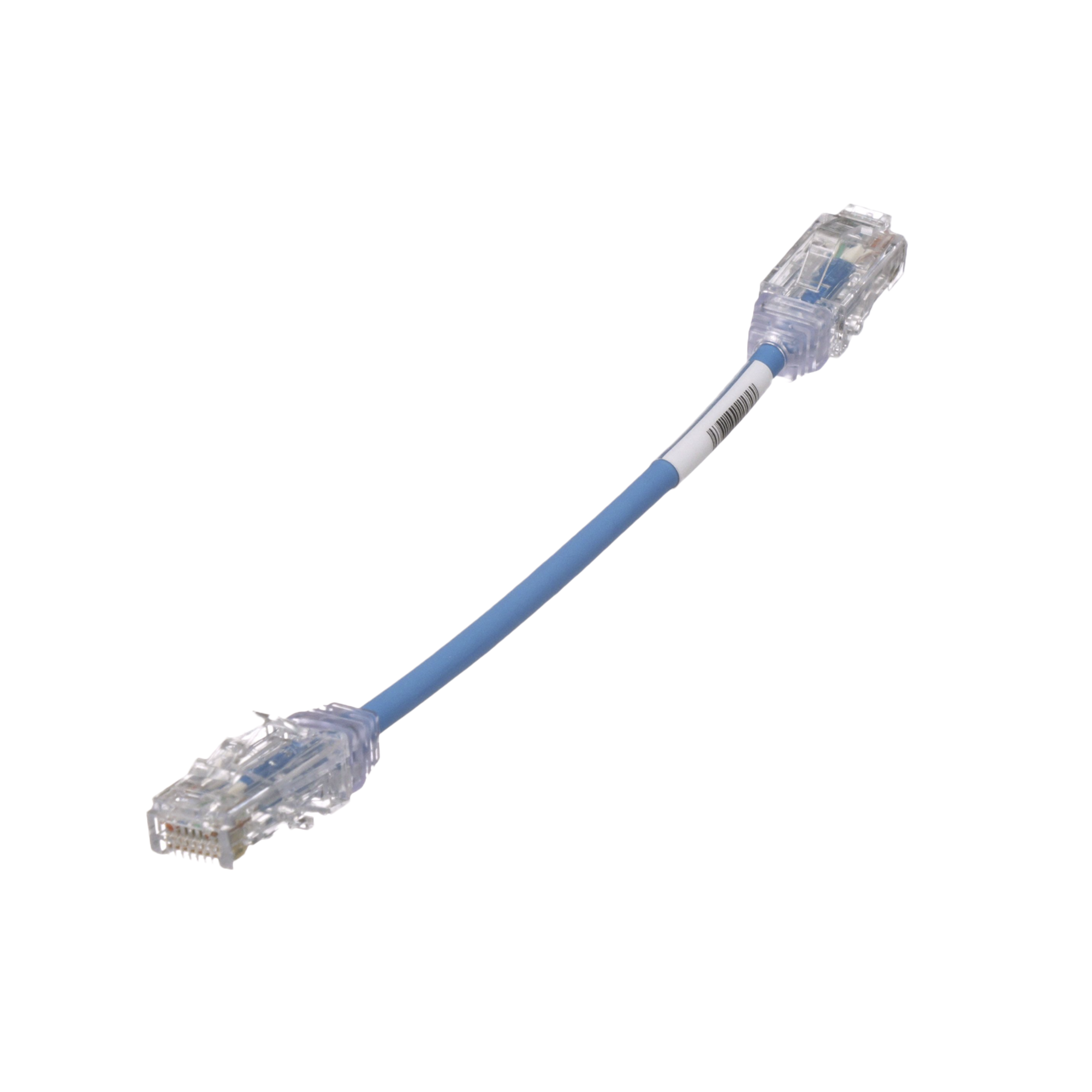 Cable de Parcheo TX6, UTP Cat6, Diámetro Reducido (28AWG), Color Azul, 15.2 cm (6 pulgadas)