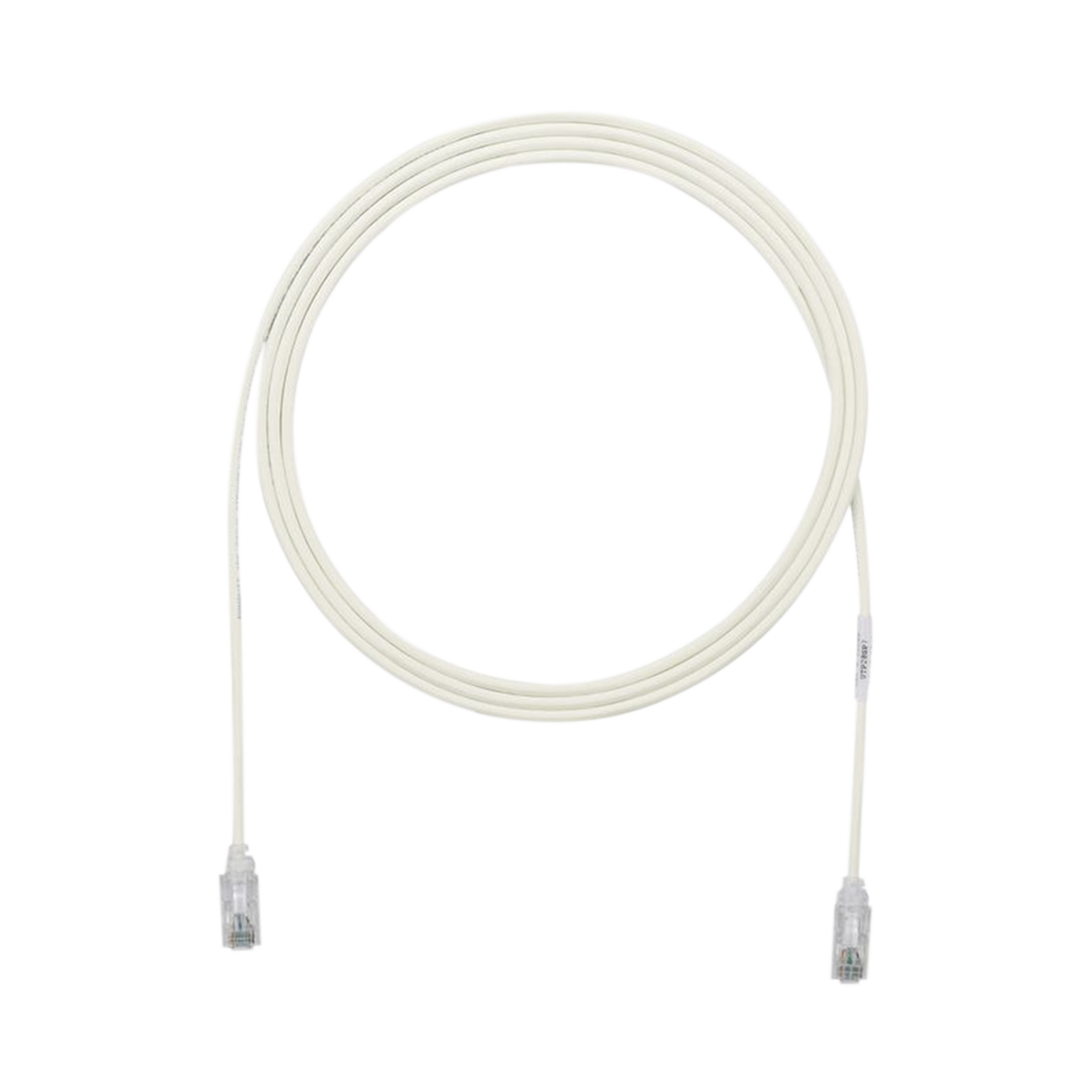 Cable de Parcheo TX6, UTP Cat6, Diámetro Reducido (28AWG), Color Gris, 2.13 Metros (7 Pies)