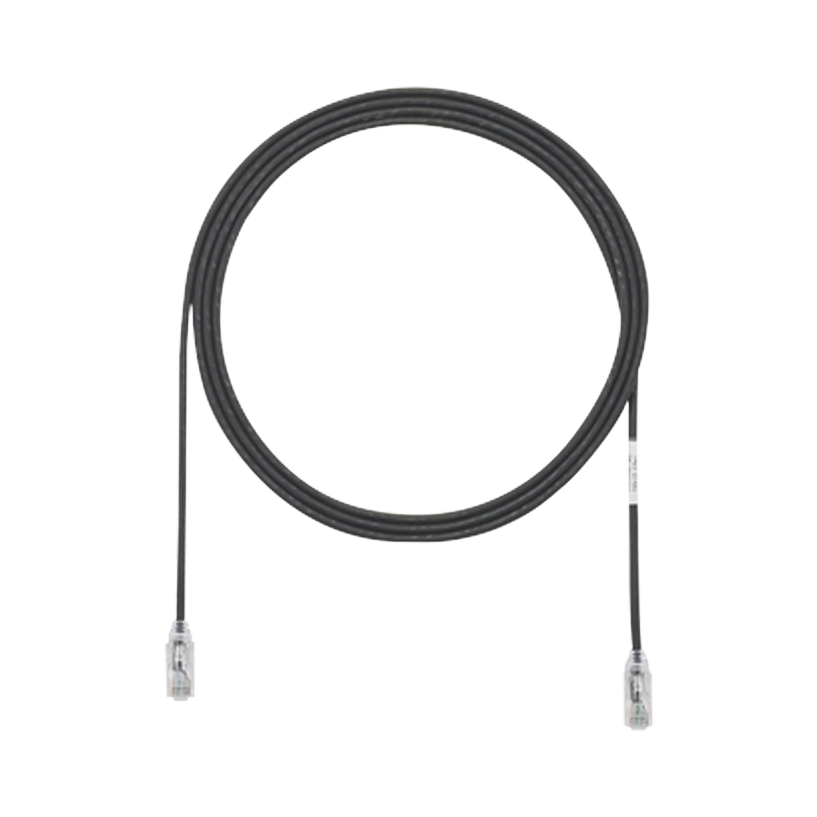 Cable de Parcheo TX6, UTP Cat6, Diámetro Reducido (28AWG), Color Negro, 2.44 Metros (8 Pies)