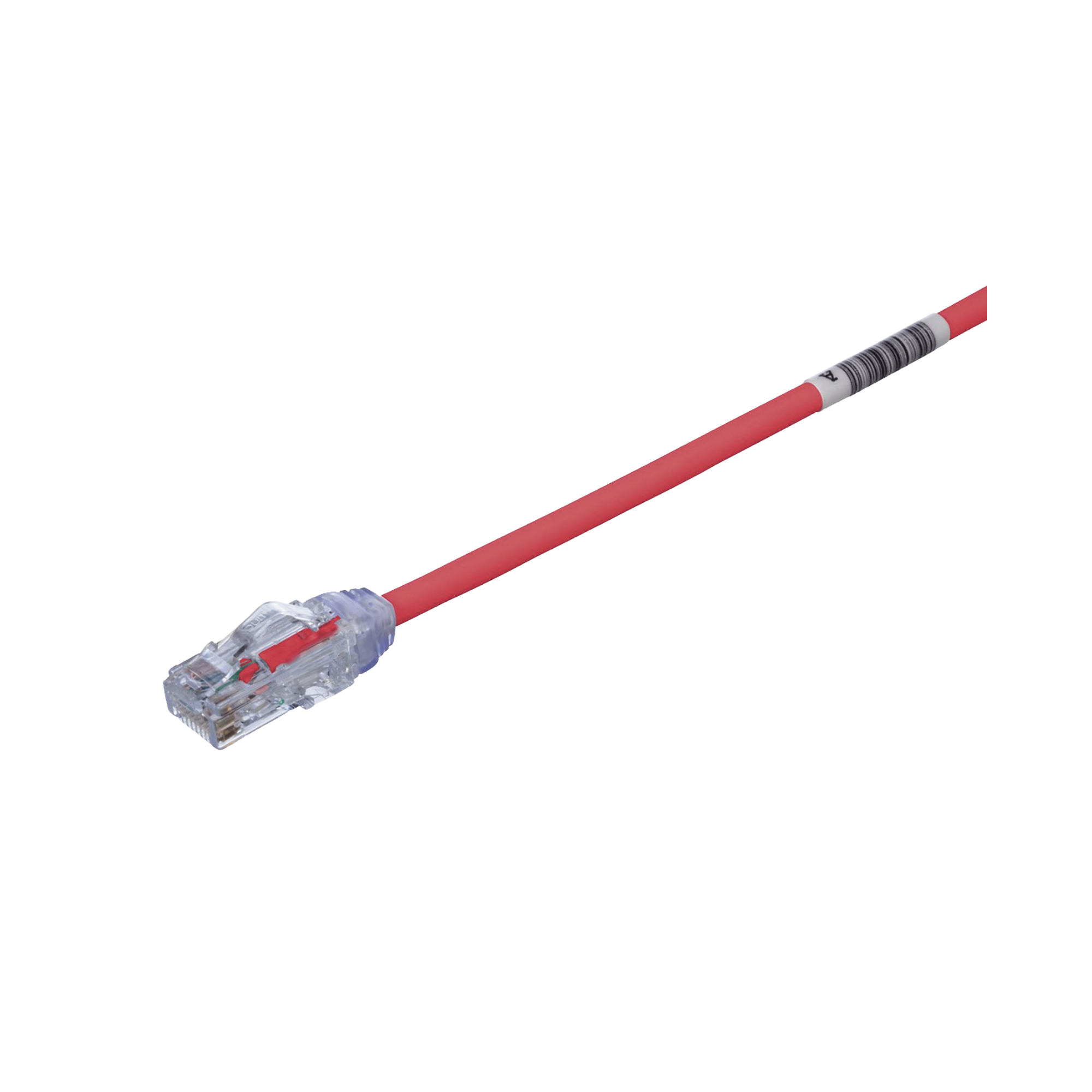 Cable de Parcheo UTP Cat6A, CM/LSZH, Diámetro Reducido (28AWG), Color Rojo, 3.05 Metros (10 Pies)