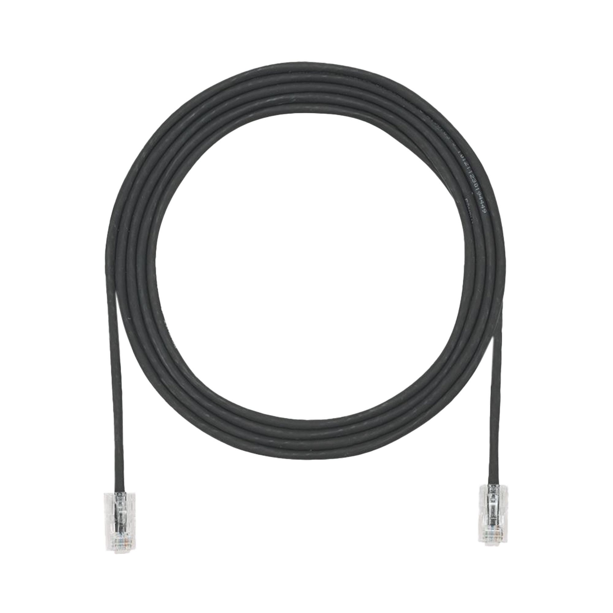 Cable de Parcheo UTP Cat6A, CM/LSZH, Diámetro Reducido (28AWG), Color Negro, 3.66 Metros (12 Pies)