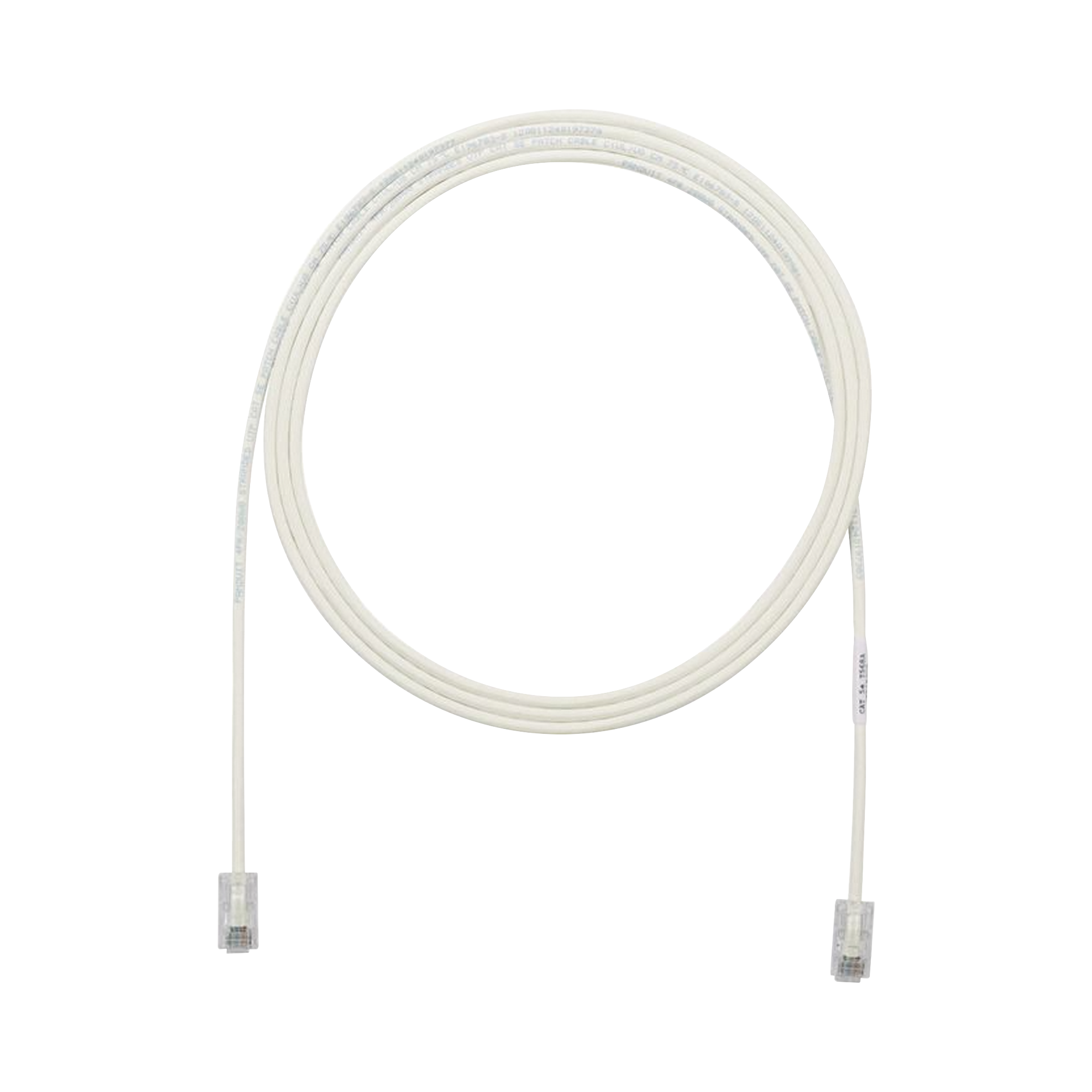 Cable de Parcheo UTP Cat6A, CM/LSZH, Diámetro Reducido (28AWG), Color Blanco Mate, 4.57 Metros (15 Pies)
