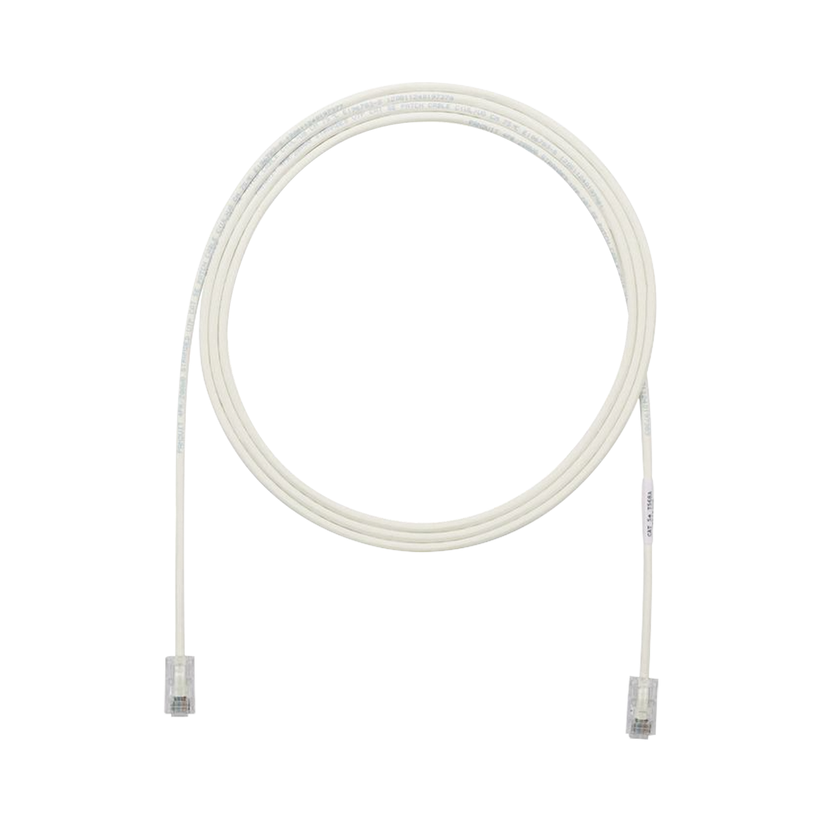 Cable de Parcheo UTP Cat6A, CM/LSZH, Diámetro Reducido (28AWG), Color Blanco Mate, 0.91 Metros (3 Pies)