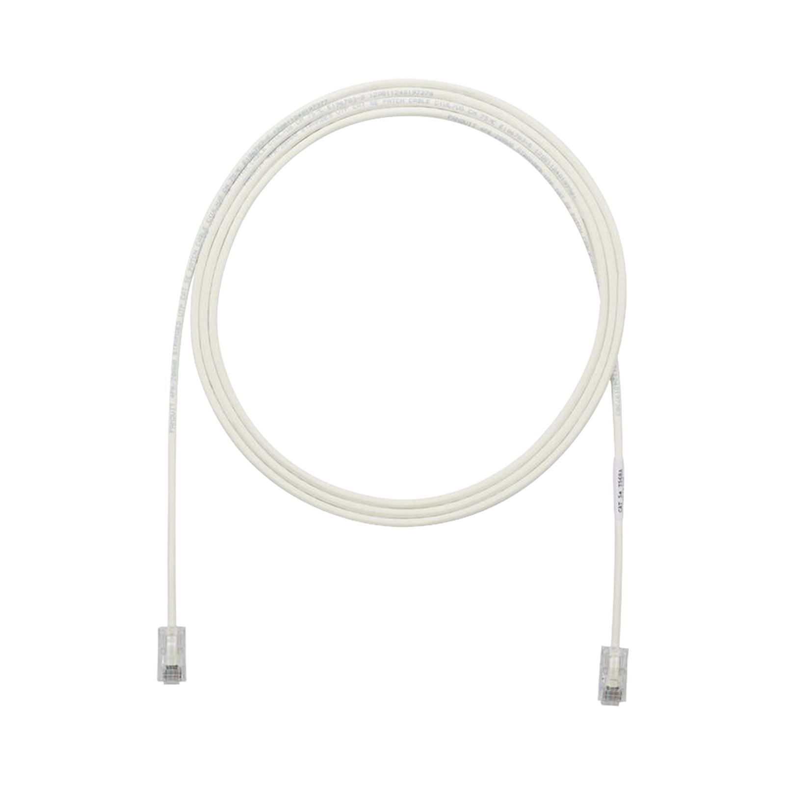 Cable de Parcheo UTP Cat6A, CM/LSZH, Diámetro Reducido (28AWG), Color Blanco Mate, 9.14 Metros (30 Pies)