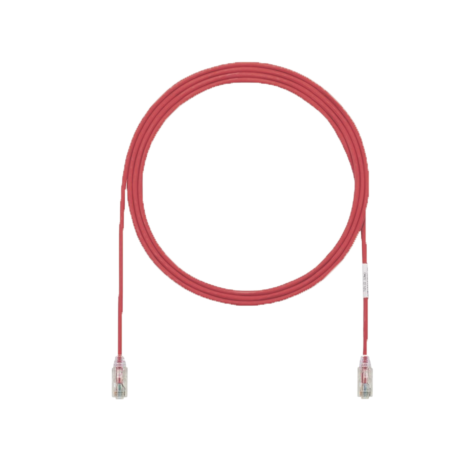 Cable de Parcheo UTP Cat6A, CM/LSZH, Diámetro Reducido (28AWG), Color Rojo, 1.52 Metros (5 Pies)