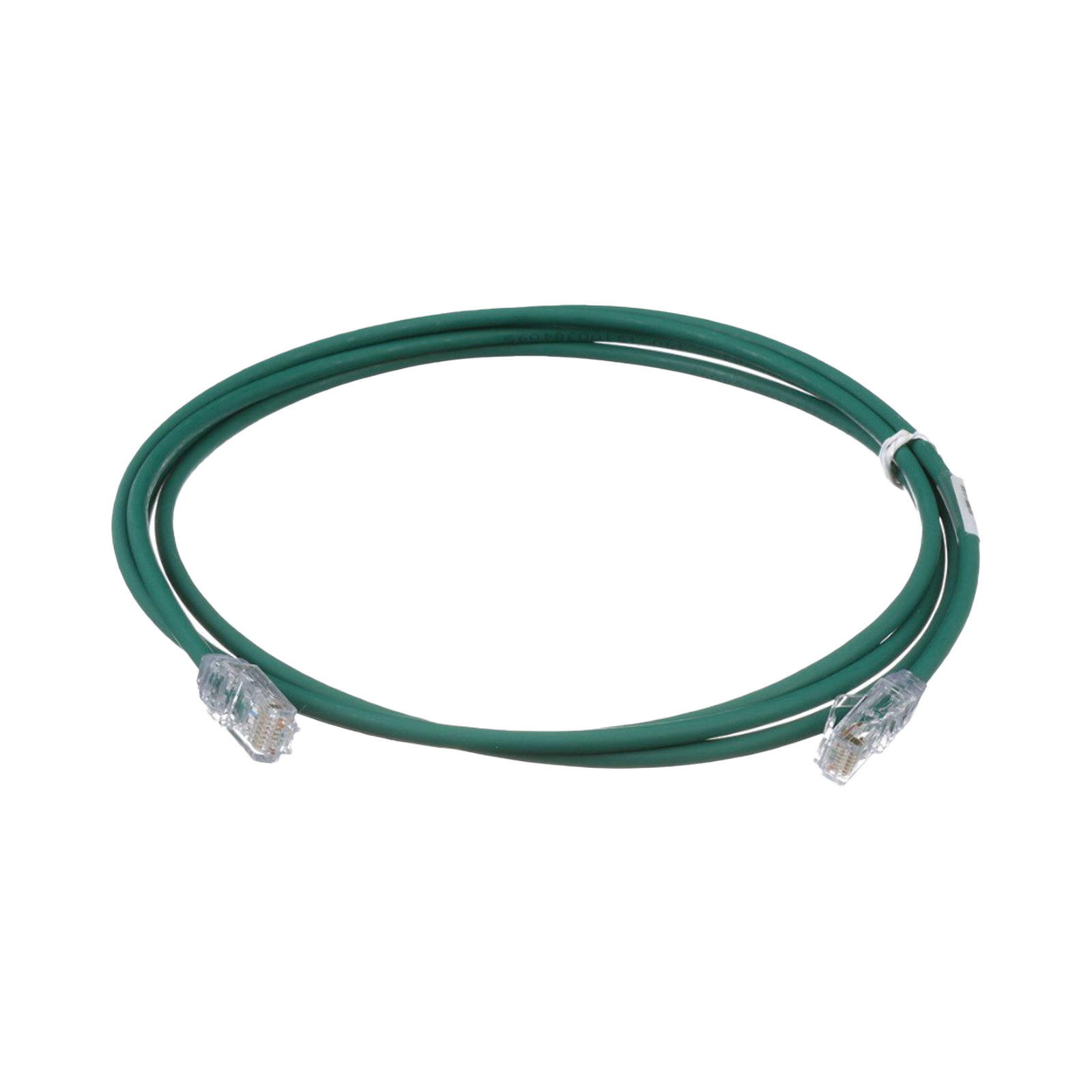 Cable de Parcheo UTP Cat6A, CM/LSZH, Diámetro Reducido (28AWG), Color Verde, 2.13 Metros (7 Pies)