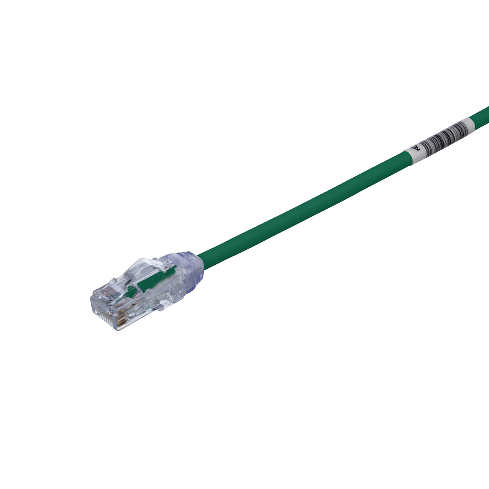 Cable de Parcheo UTP, Cat6A, Diámetro Reducido (28 AWG), CM/LSZH, Color Verde, 20.3 cm (8 Pulgadas)
