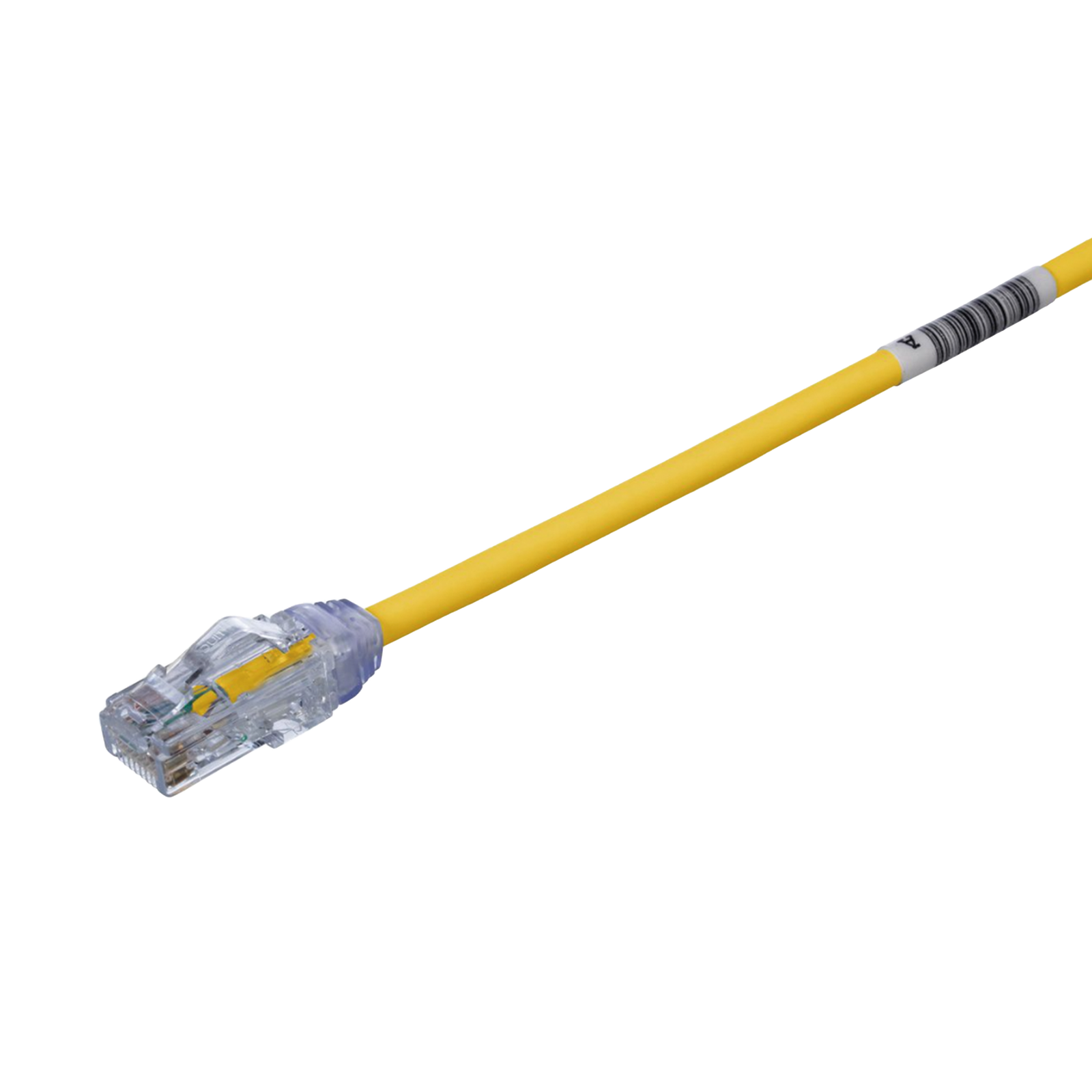 Cable de Parcheo UTP, Cat6A, Diámetro Reducido (28 AWG), CM/LSZH, Color Amarillo, 20.3 cm (8 Pulgadas)