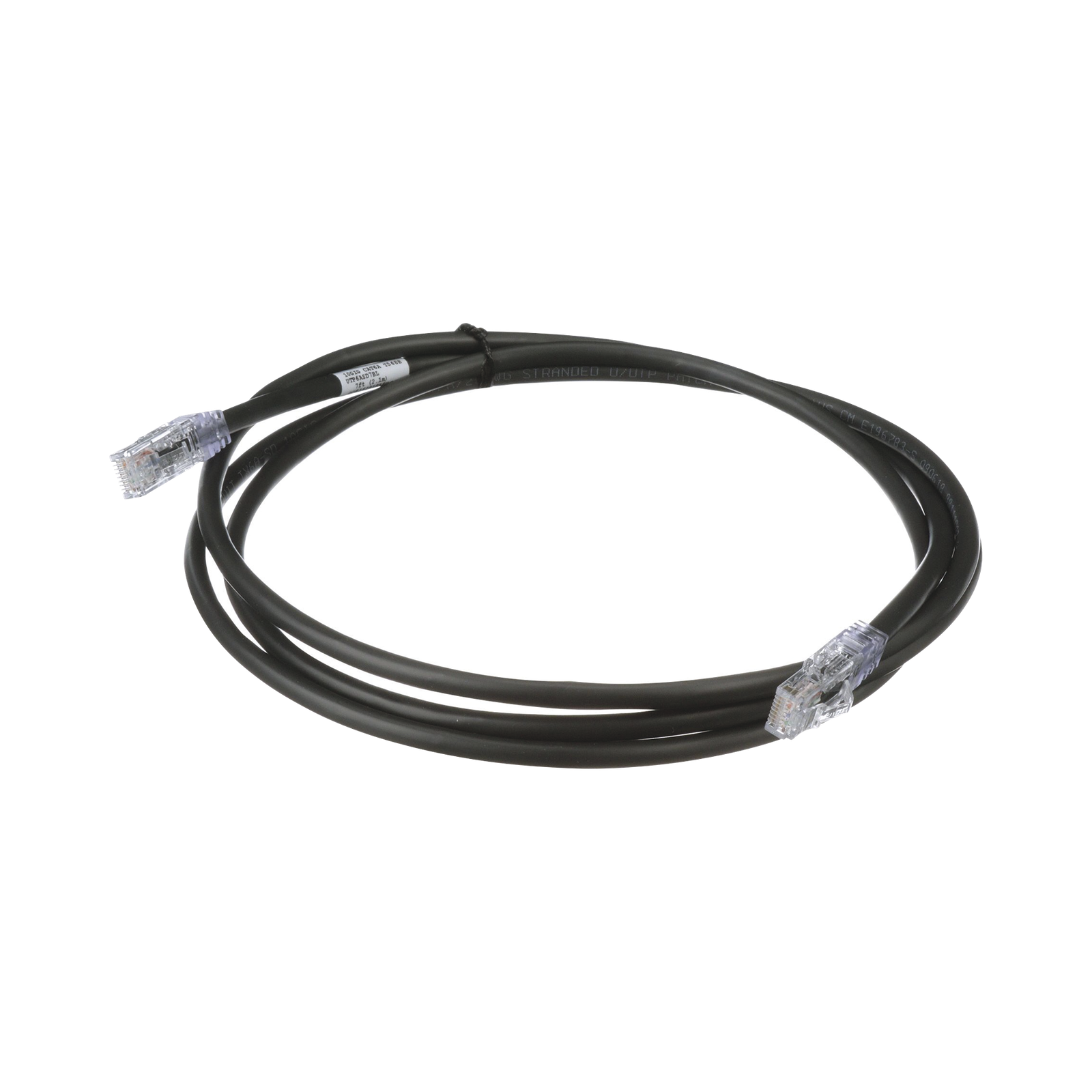 Cable de Parcheo UTP, Cat6A, 24 AWG, CM, Color Negro, 0.91 Metros (3 Pies)