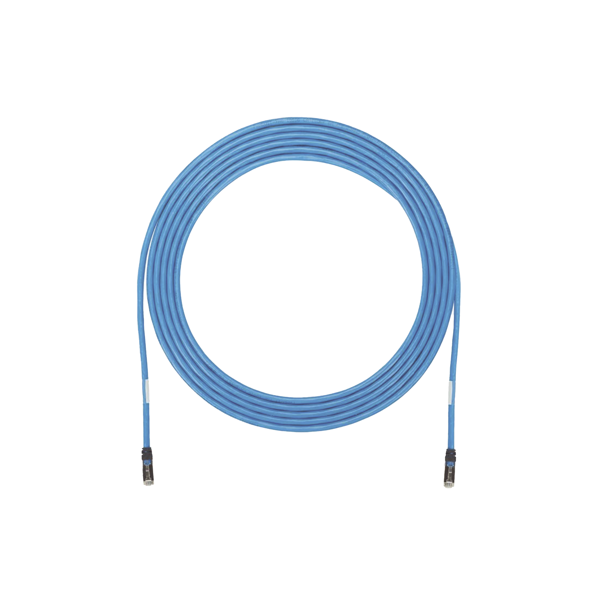 Cable de Zona U/UTP Cat6A, Con Plug Modular en Cada Extremo, Conductor 23 AWG Sólido, CMP (Plenum), 30.48 Metros (100 Pies), Color Azul