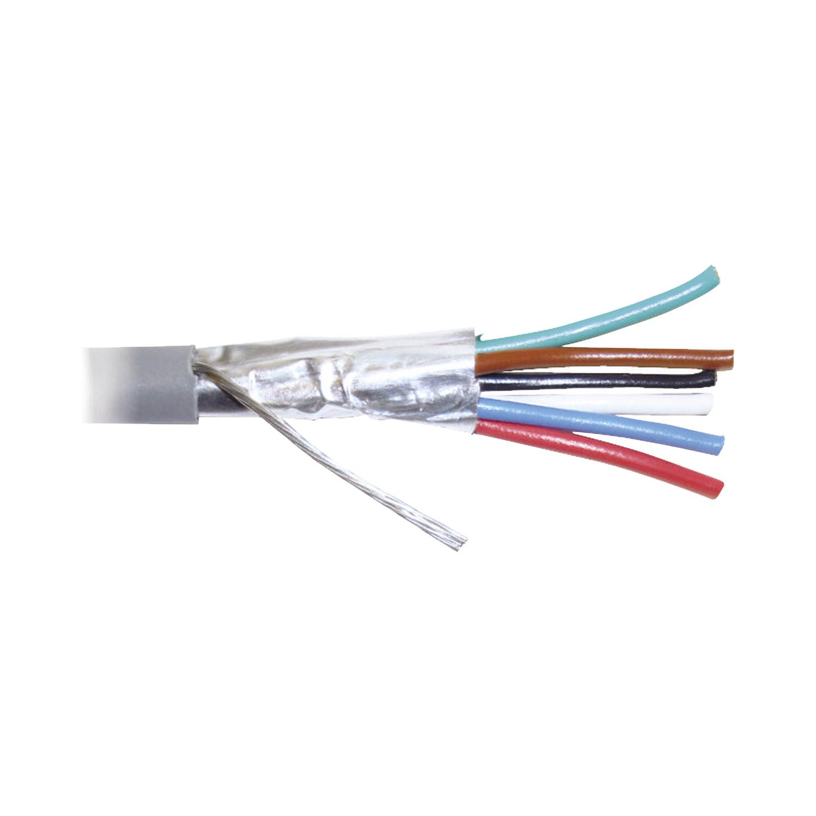 Bobina de 305 Metros (1000 Pies) de Cable 8 Conductores, 22 AWG, Tipo CMR, de Color Gris para Aplicaciones en Alarmas de Intrusión /Control de Acceso/Interfonos y TV Porteros/Automatización/Audio y Voceo.