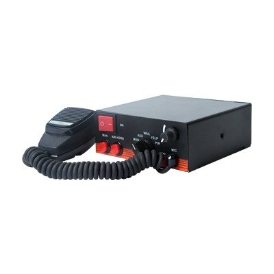 Sirena Vehicular de 200W de Potencia, Con Switch Giratorio de 6 posiciones, Micrófono de Uso Rudo e Interconexión a Radio