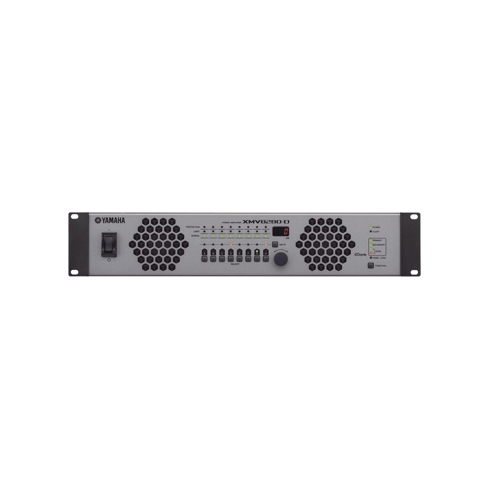 Amplificador de Audio Multicanal con Conexión Análoga / DANTE | 8 Canales, 280W | 8 OHMS | 70/100V