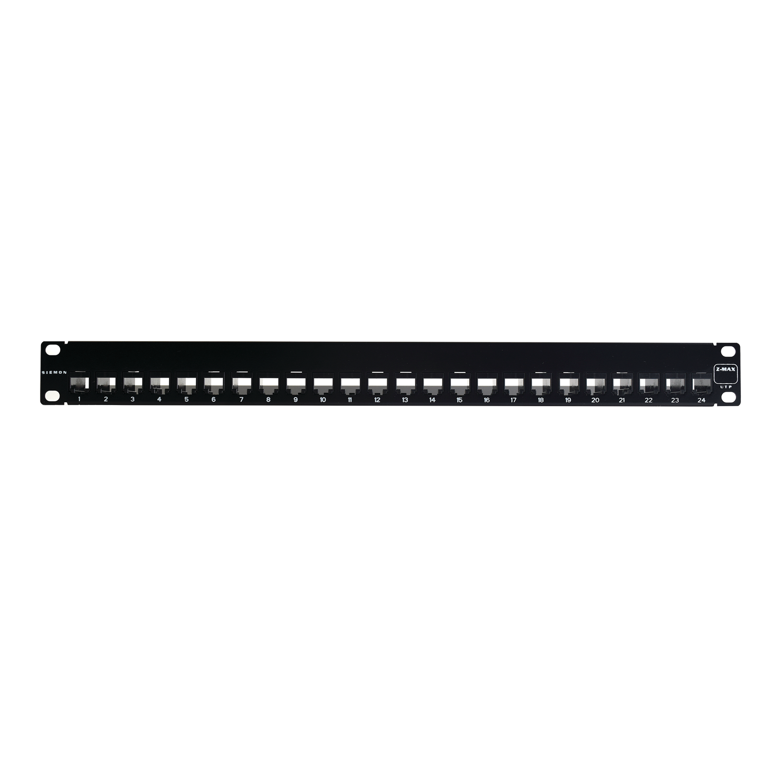 Patch Panel UTP Z-MAX de 24 Puertos, Precargado con Jacks Categoría 6, Plano, 1UR