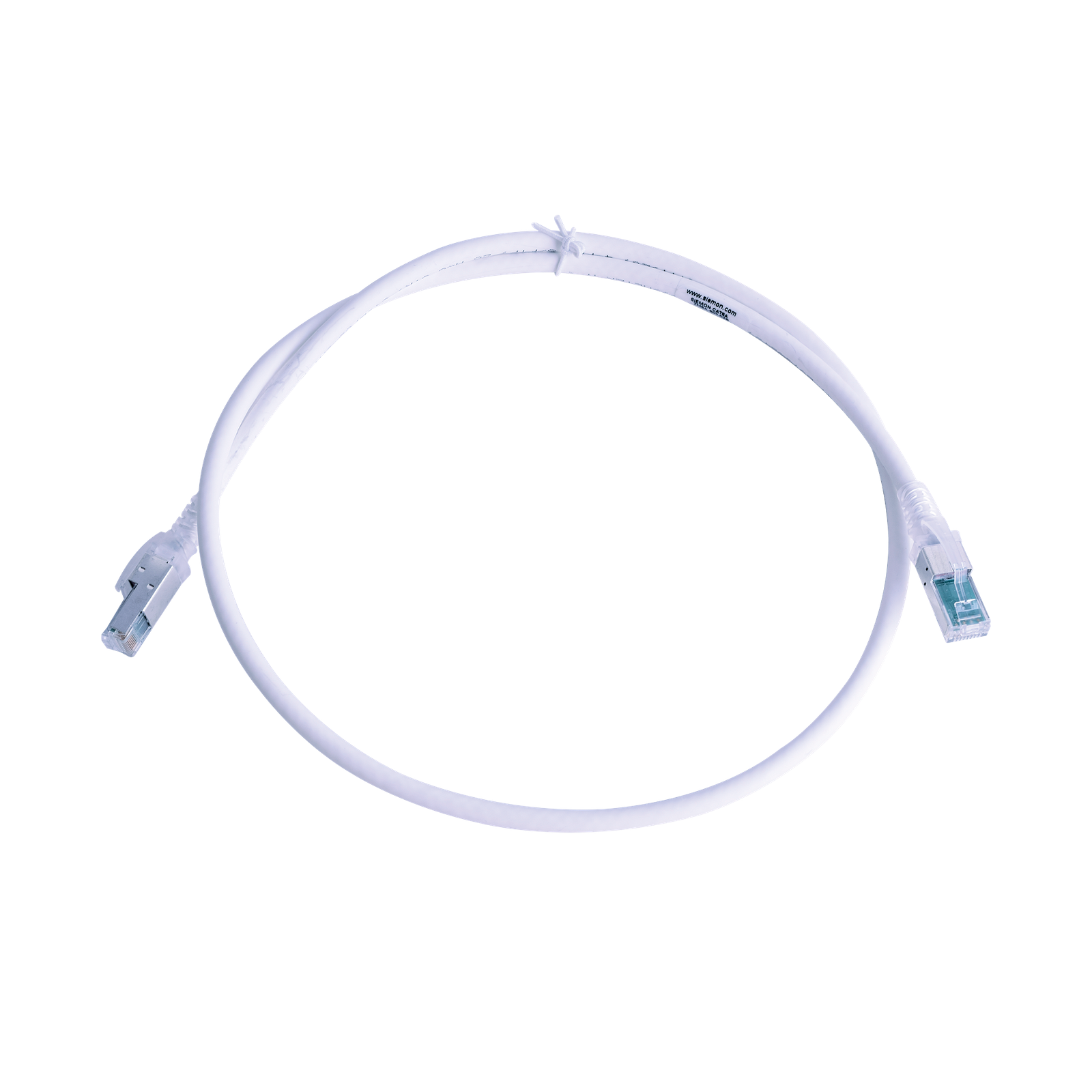 Patch Cord Z-MAX Cat6A S/FTP, CM/LS0H, 0.91 Metros (3 Pies), Color Blanco, Versión Bulk (Sin Empaque Individual)