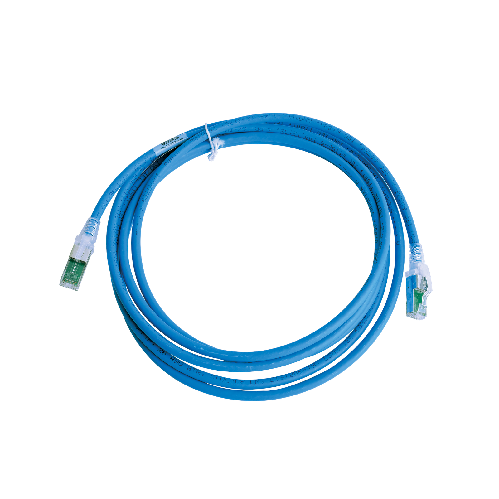 Patch Cord Z-MAX Cat6A S/FTP, CM/LS0H, 3.05 Metros (10 Pies), Color Azul, Versión Bulk (Sin Empaque Individual)