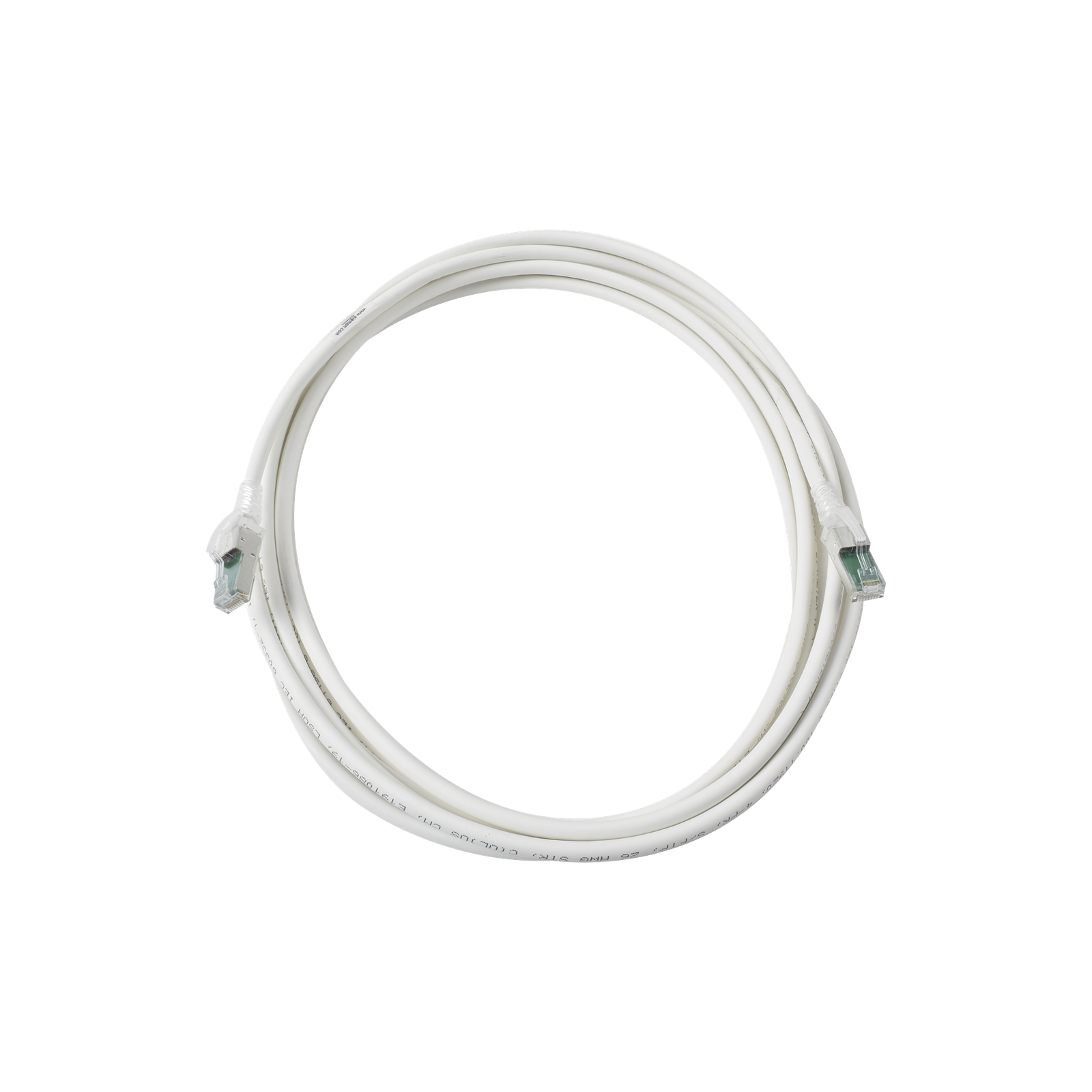 Patch Cord Z-MAX Cat6A S/FTP, CM/LS0H, 6.1 Metros (20 Pies), Color Blanco, Versión Bulk (Sin Empaque Individual)