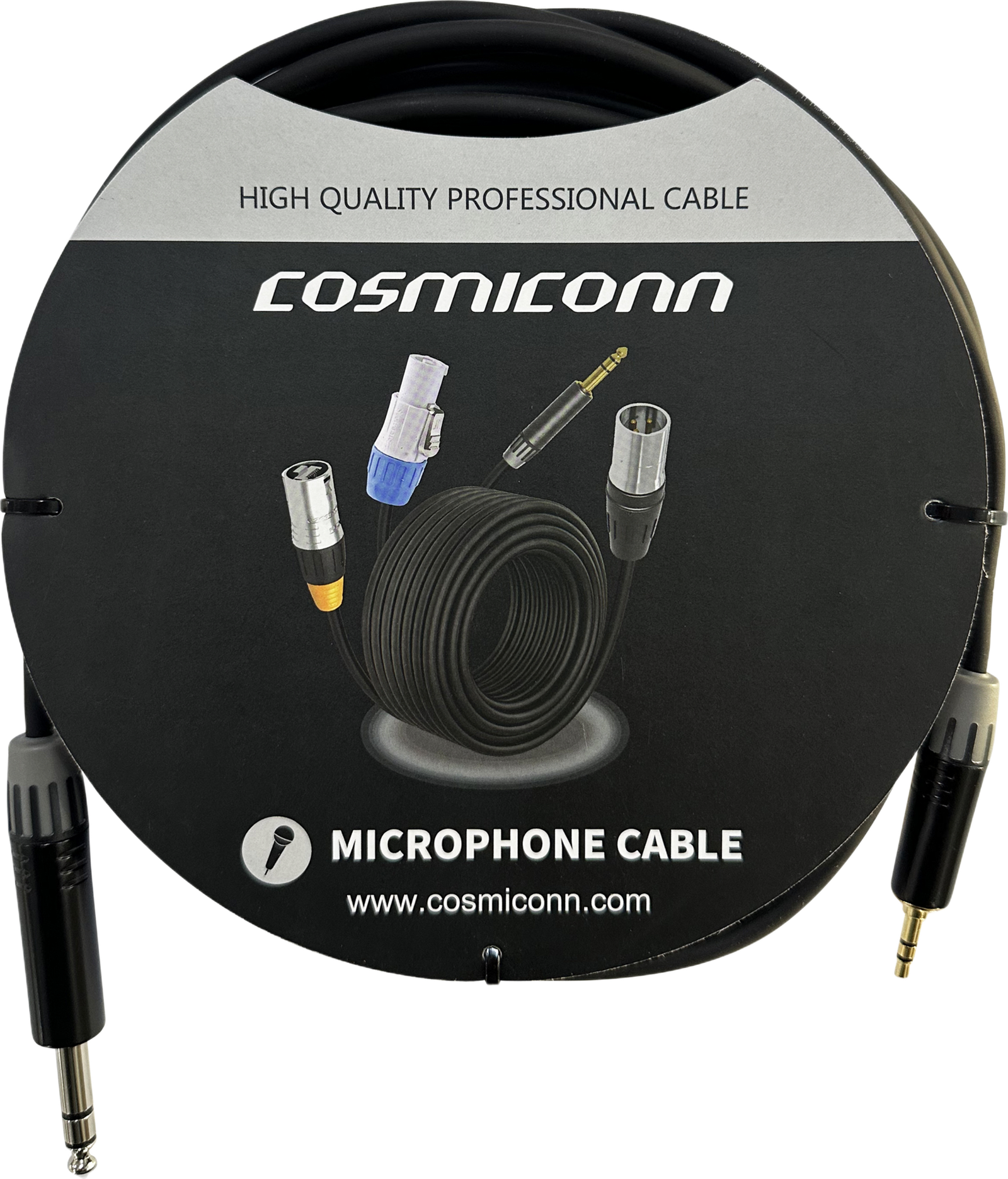 Cable 6.35mm a 3.5mm, conectores color negro MP3X-B - MTP3C-BG, length 5m