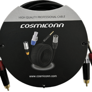 Cable 2 RCA x 2 RCA, conectores negros, con diferenciador de blanco y rojo (2x MT380-RD - 2x MT380-WH), length 2m