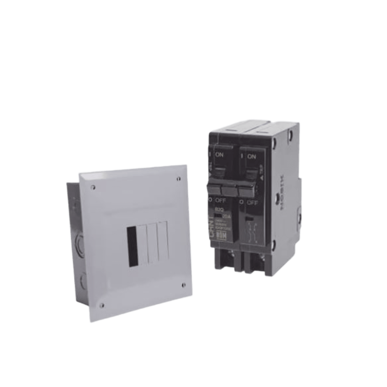 Kit Centro de Carga 4P para sobreponer con 2 Interruptores Térmicos de 2 Polos, 30Amp 120/240Vca 10kA.