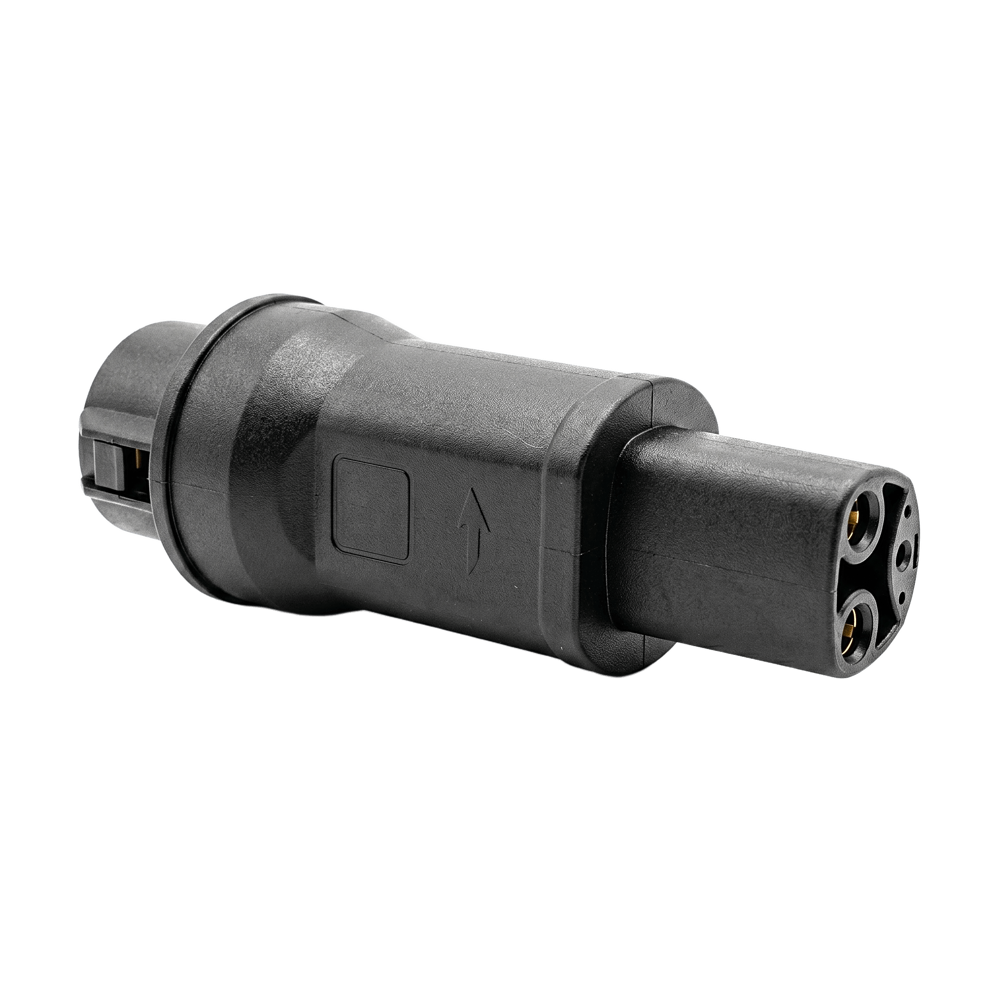 Adaptador de Conector EV / Entrada Tipo 1 (SAE J1772) / Salida NACS / 7 kW / 32 A / 220 V AC / Monofásico / Uso Interior y Exterior