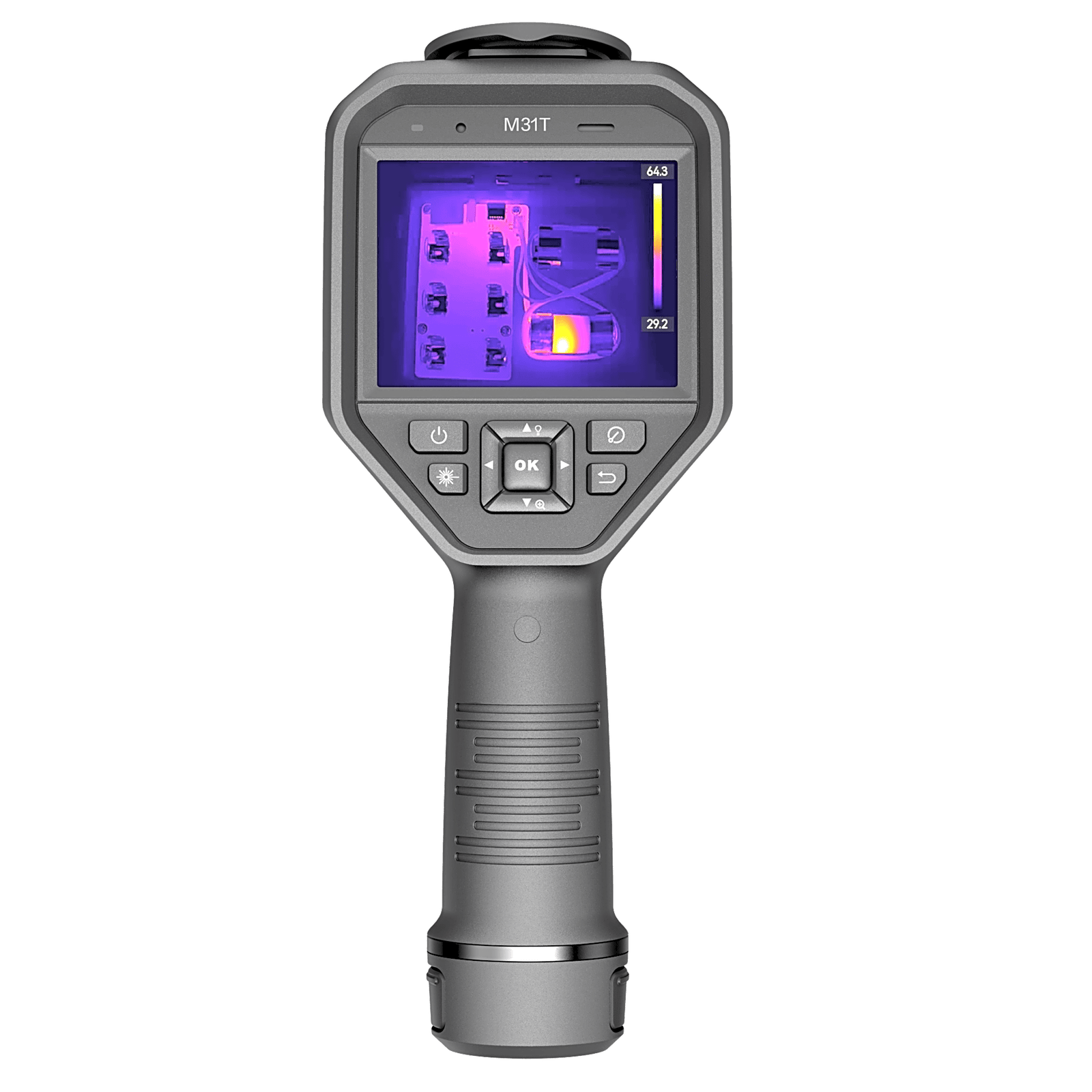 M31T - Cámara Termográfica Portátil Dual / Super IR 768 x 576 / Lente Óptico (8 Megapixel) / WiFi / IP54 / Ranura MicroSD hasta 64 Gb / Hasta 4 Horas de Funcionamiento Continuo