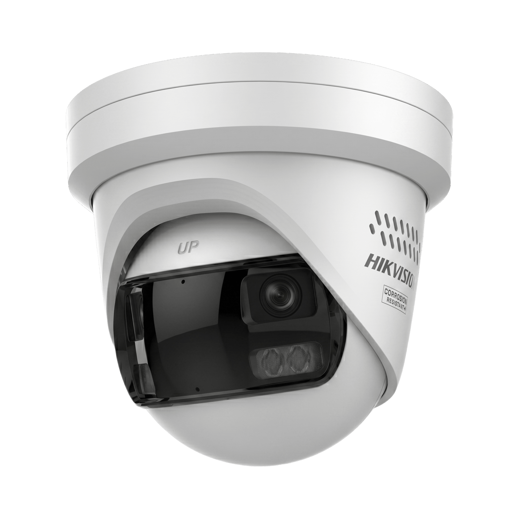 [PROTECCIÓN ACTIVA] Turret IP Panorámica 8 Megapixel / 180° / Imagen a Color 24/7 / PoE / WDR 130° / IP67 / ACUSENSE / Protección Activa (Luz Estroboscópica y Alarma Audible) / MicroSD