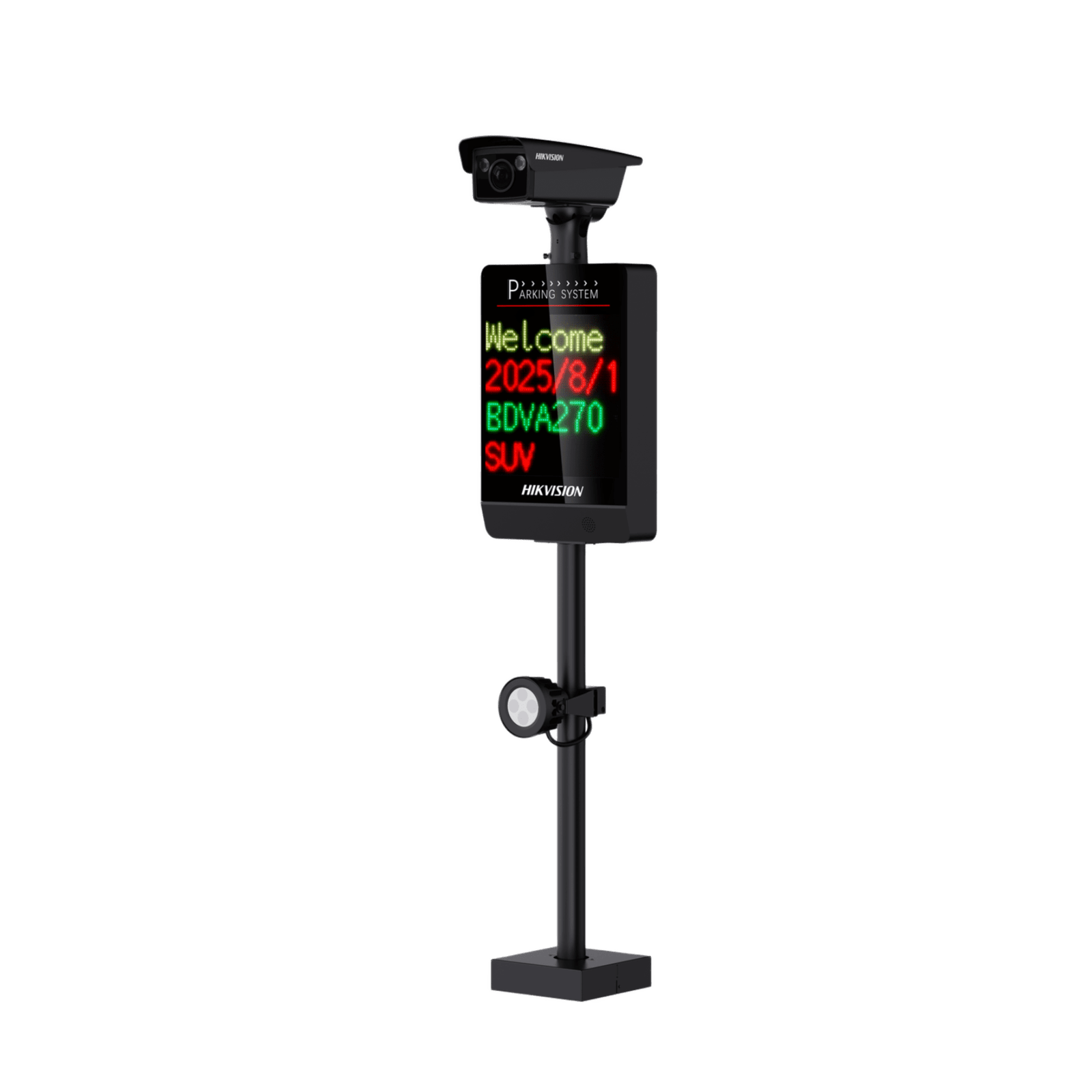 Kit ANPR 4MP / Reconocimiento de Matrículas / Cámara 2688×1520 / Pantalla LED Integrada / Luz Complementaria 20 m (65.6 ft) / Control de Barrera