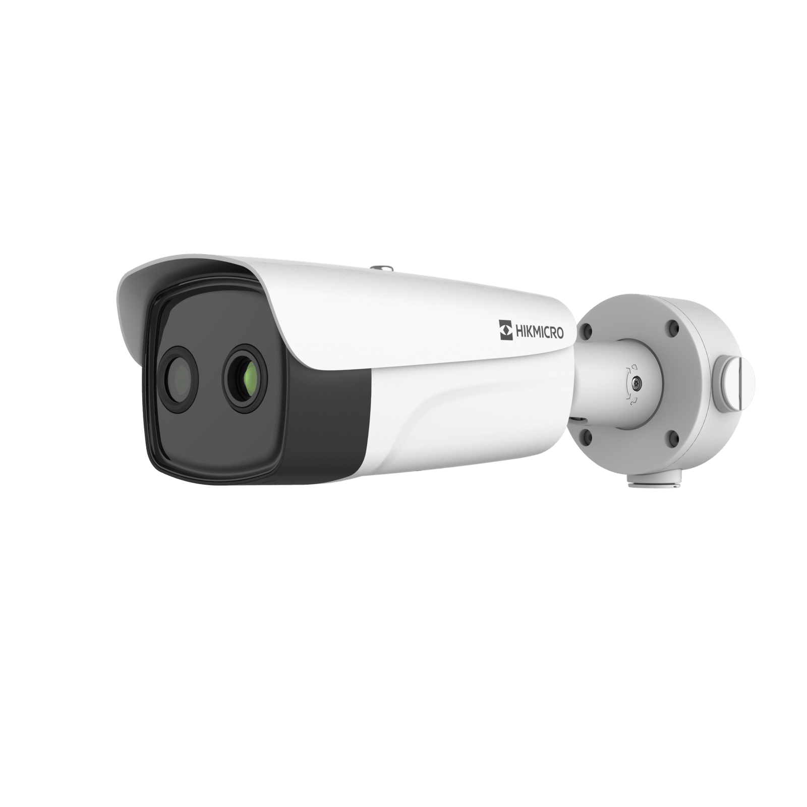 (Hikmicro) Bala IP Dual / Térmica 9.7 mm (384 X 288 ) / Óptico 4 mm (4 Megapixel) / 40 mts IR / IP66 / PoE / Termométrica / Detección de Temperatura / MicroSD