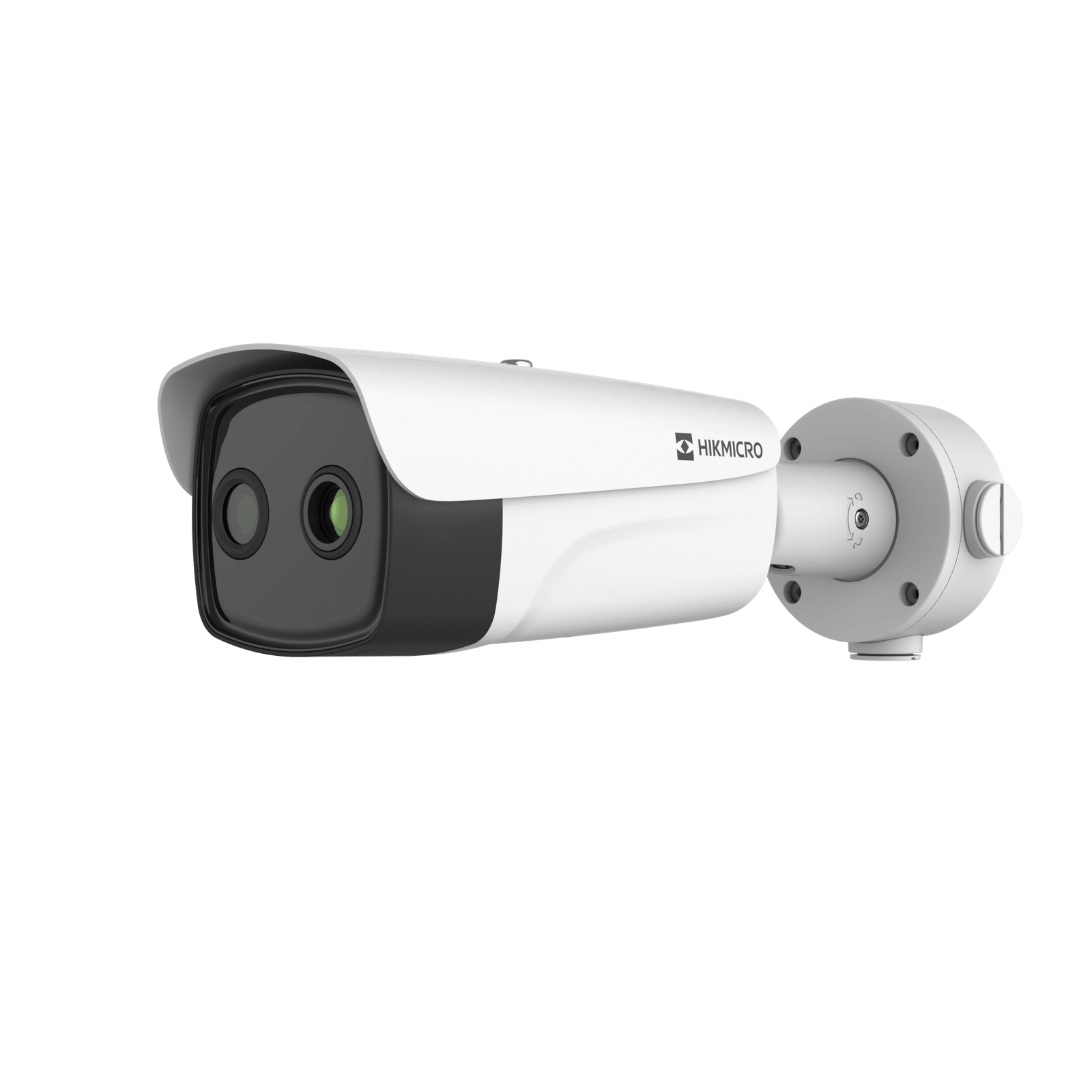(HIKMICRO) Bala IP Bi-Espectral / Térmico (384 × 288 / 15.4 mm) / Rango: -20°C a 150°C / ± 8°C Margen / Detección de Temperatura y Humo / VCA 3.0 / PoE+ / Exterior IP67 / IK10 / Anticorrosión (NEMA 4X)