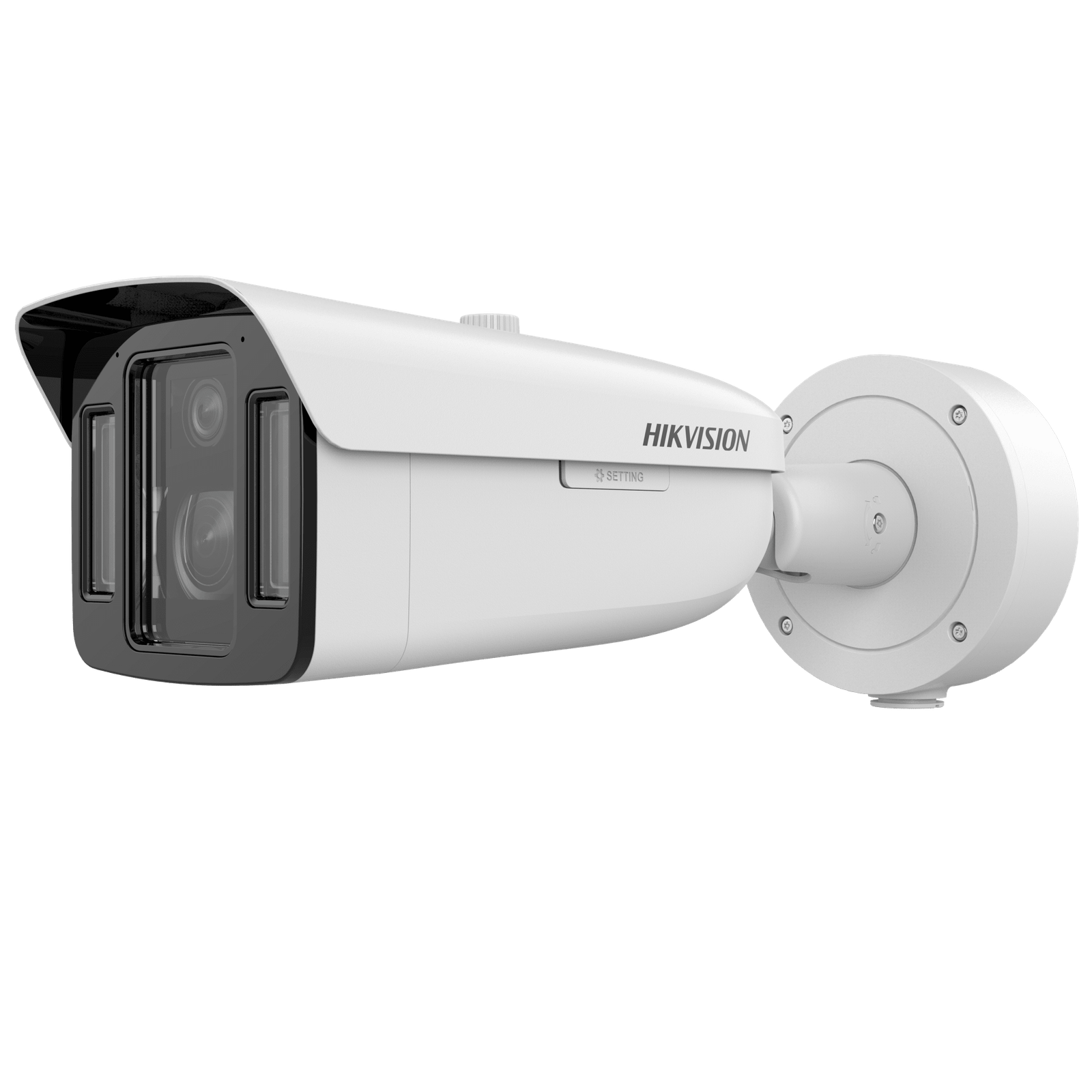 Bala IP Multi-Sensor DeepinView / Lente 15 a 45 mm (4 MP) + lente 4 mm (4 MP) / DarkFighterX y ColorVu / WDR 140 dB / IR + Luz Blanca (100 Mts y 30 Mts) / IP67 / IK10