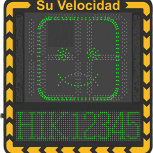Radar medidor de Velocidad/ Pantalla LED / Detección de Velocidad en Tiempo Real / Rango de Detección de 100 m / Hasta 32 Objetivos Detectados / IP66 / Ethernet