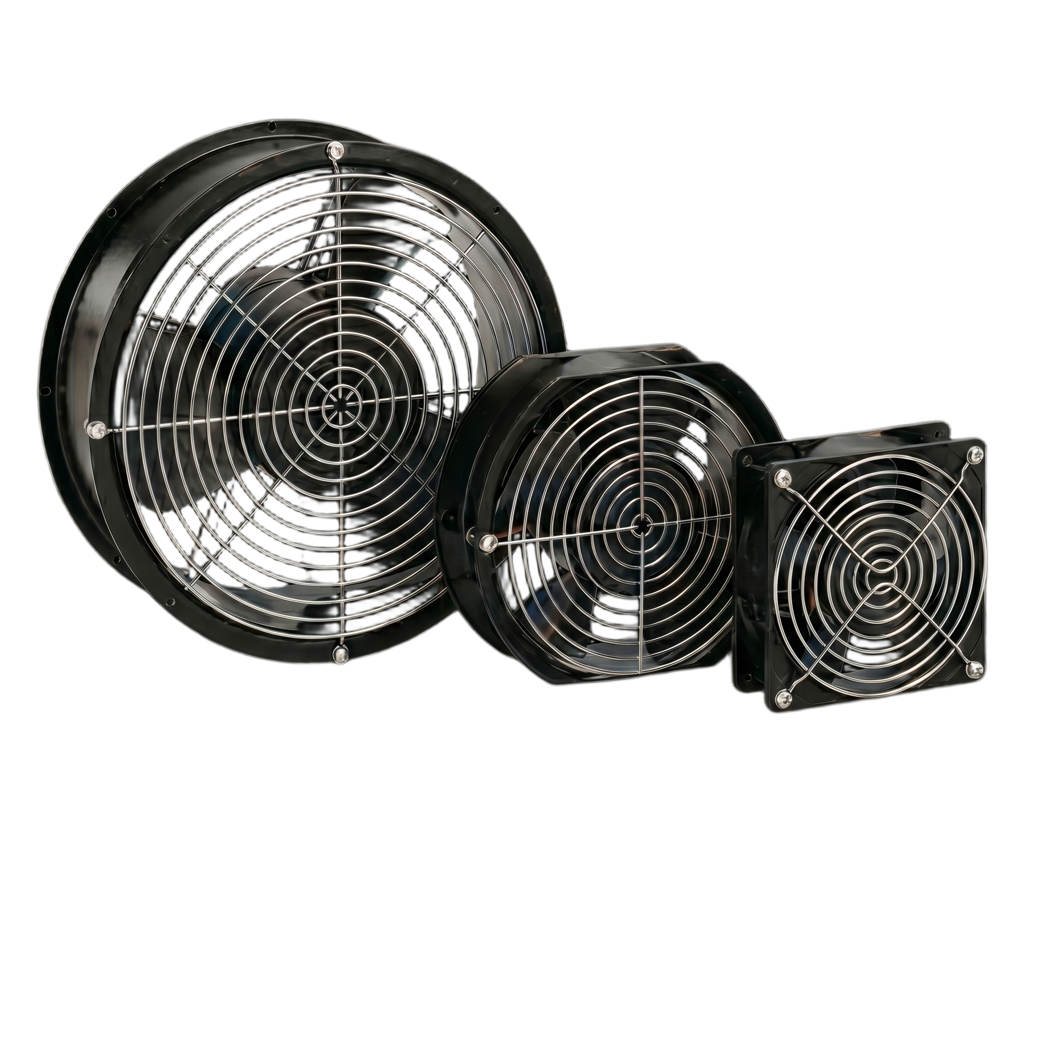 Ventilador Axial Compacto 6 Pulgadas / 115VAC / 102CFM / Silencioso / Acero Negro / 50,000 Horas Operación