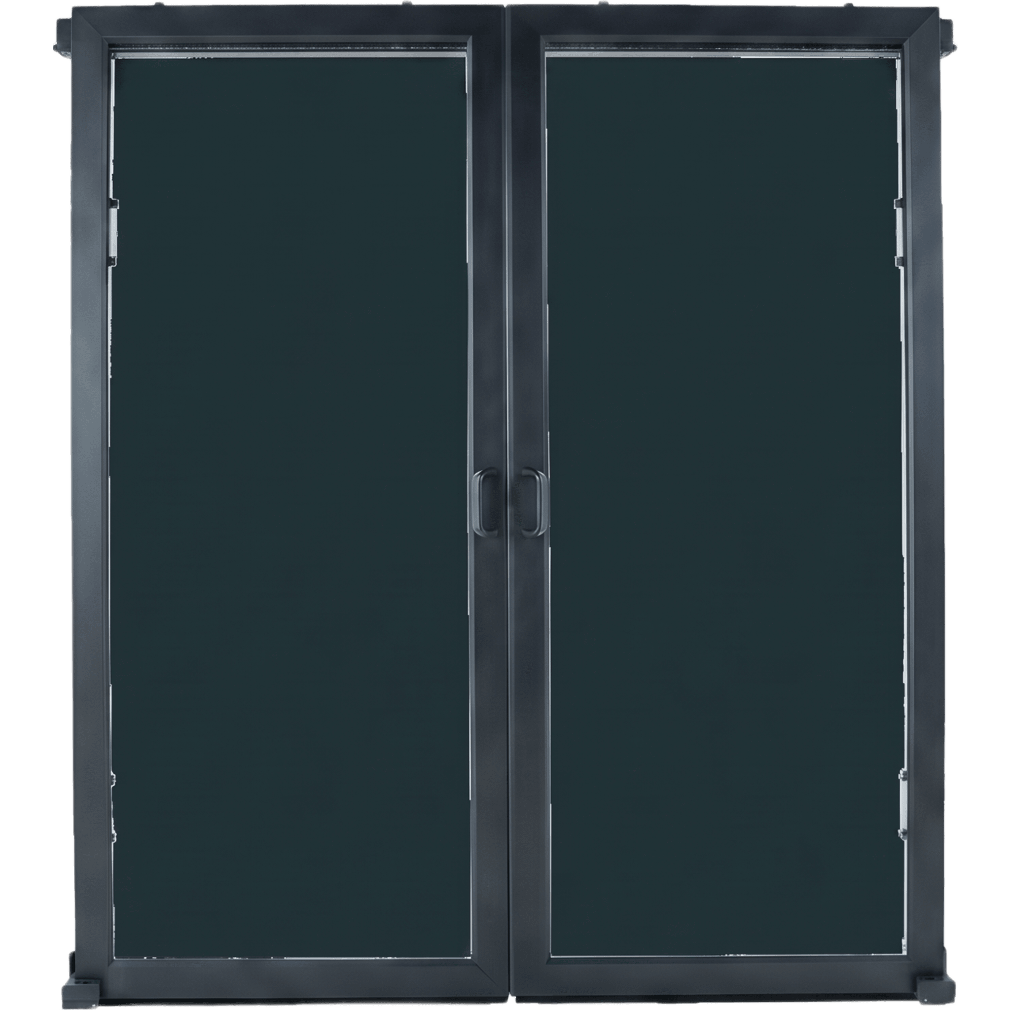 Puertas Selladas Express / Sistema de Contención ProLine / Pasillo 48-78 Pulgadas / Montaje Magnético sin Herramientas / Policarbonato y Acero / Negro RAL 9005