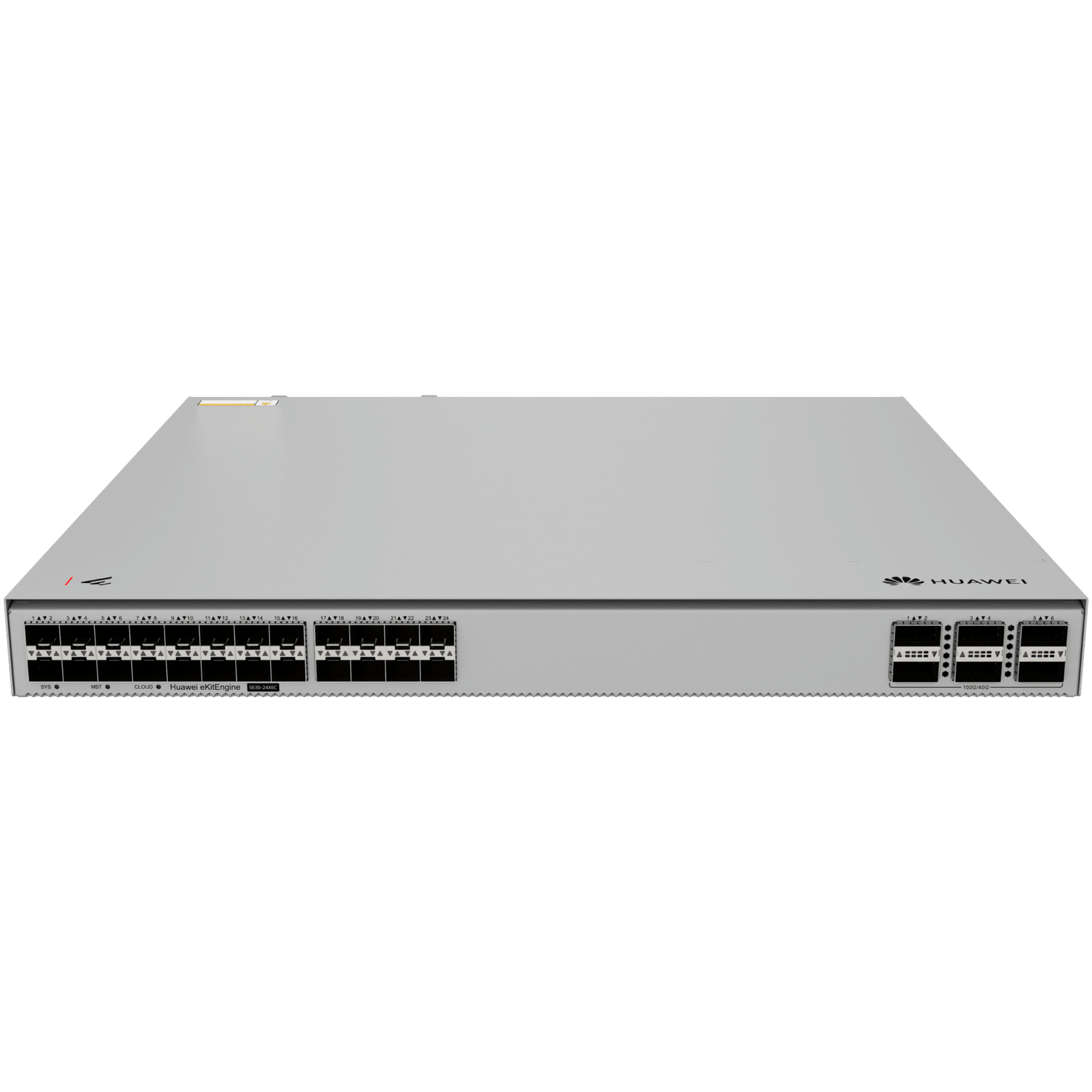 Switch 10GE Core / 24 Puertos 10GE SFP+ / 6 Puertos 100GE QSFP28 / Switching 1680 Gbps / Forwarding 1250 Mpps / iStack / Gestión Cloud / SME