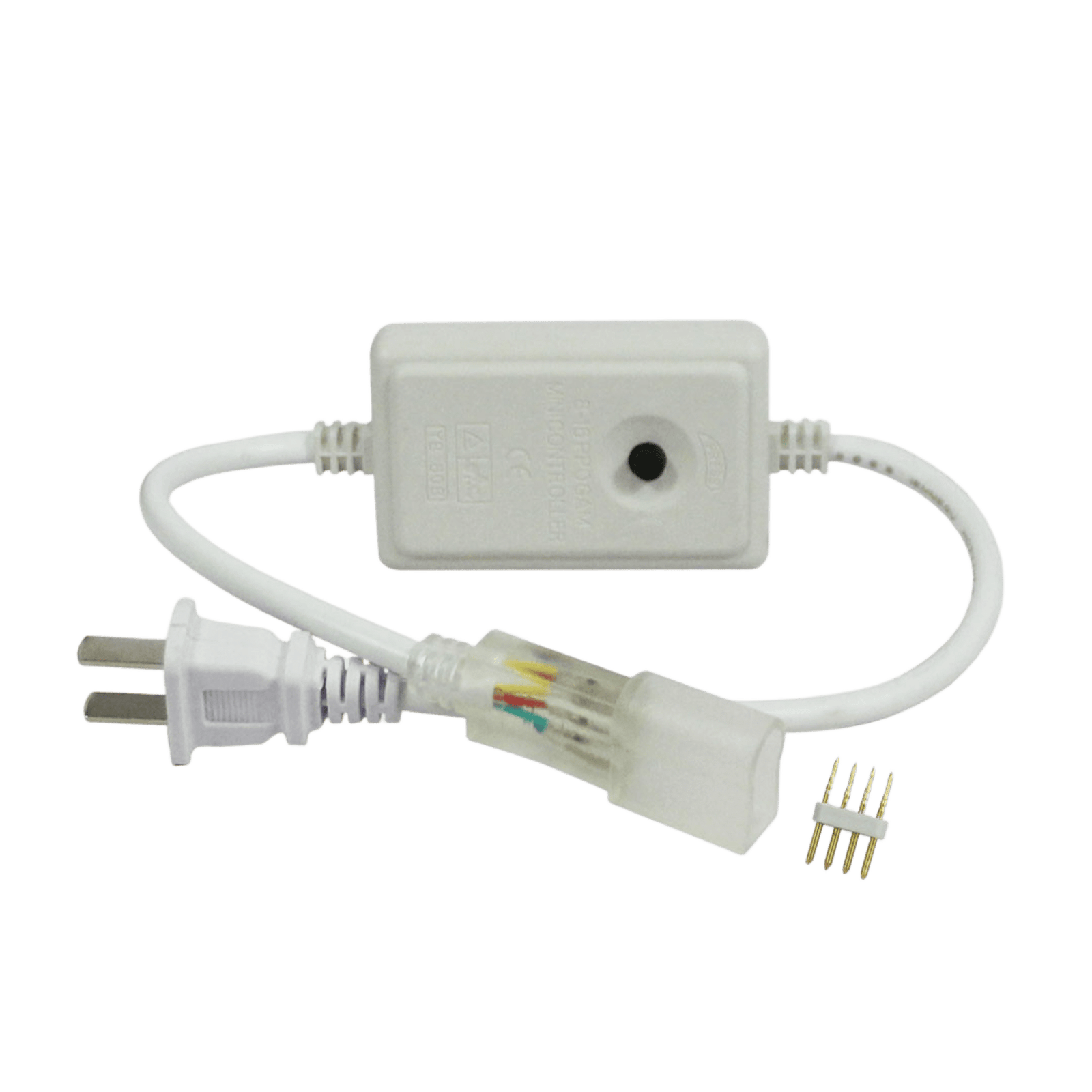Adaptador de corriente con control de funciones manual, para manguerea Neón LED RGB JUML-5050-03.