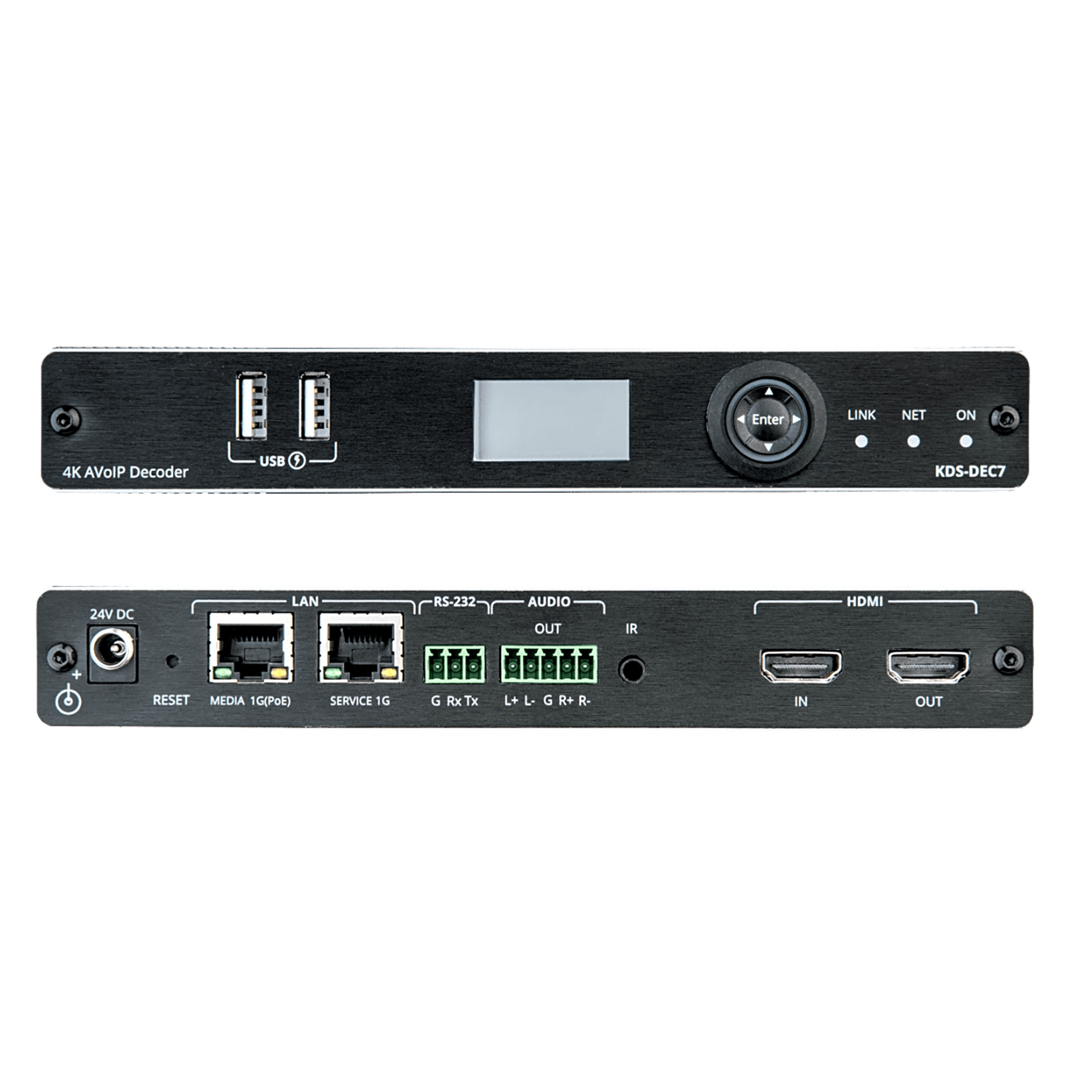 Codificador AVoIP | Entrada HDMI | 4K60 | Red 1G | Soporta KVM | IR RS232 CEC | HDR10 | PoE | Escalable 999 Canales | Baja Latencia