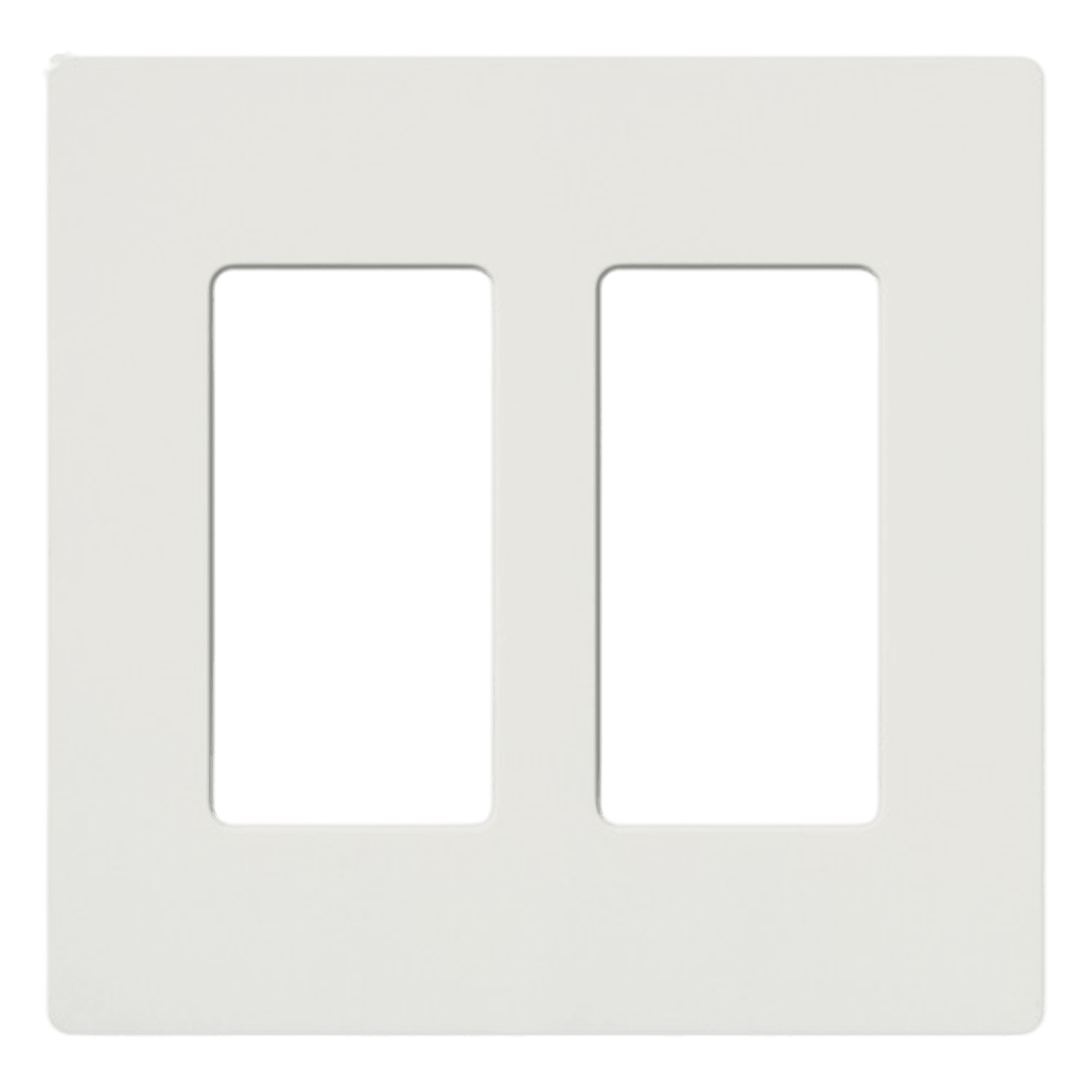 Placa de pared 2 espacios, para atenuador (dimmer), apagador ó control remoto inalámbrico LUTRON.