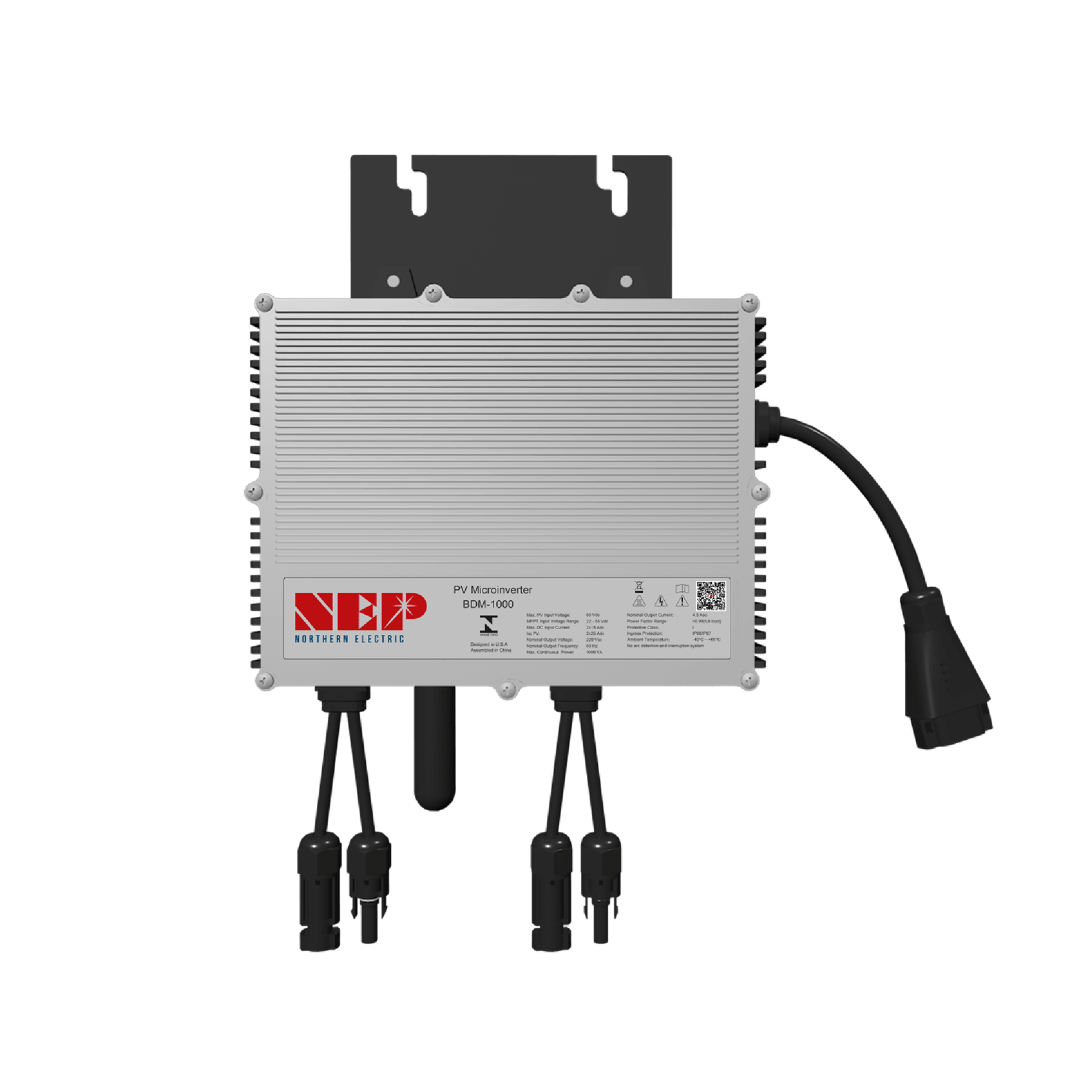Microinversor 1 Kw, 127 Vca, WIFI, IP67, Para 2 Módulos de Hasta 750 W