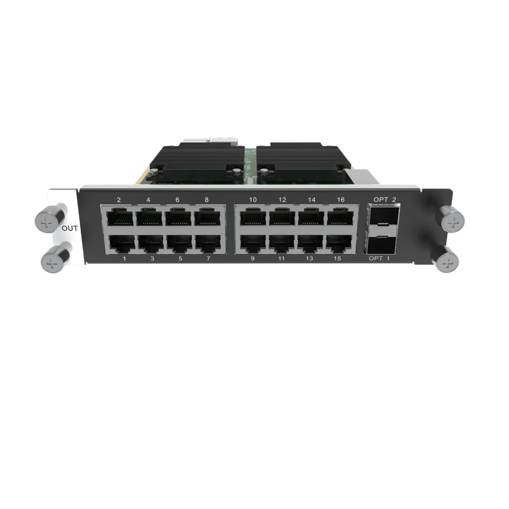 Tarjeta de salida de 16 puertos RJ45 + 2 Puertos STP