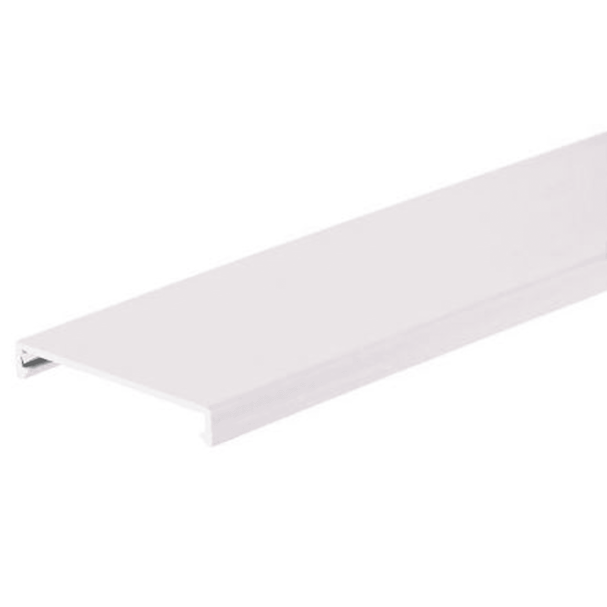 Tapa para Canaleta Ranurada, de 57.2 mm de Ancho, 1828.8 mm de Largo, Color Blanco