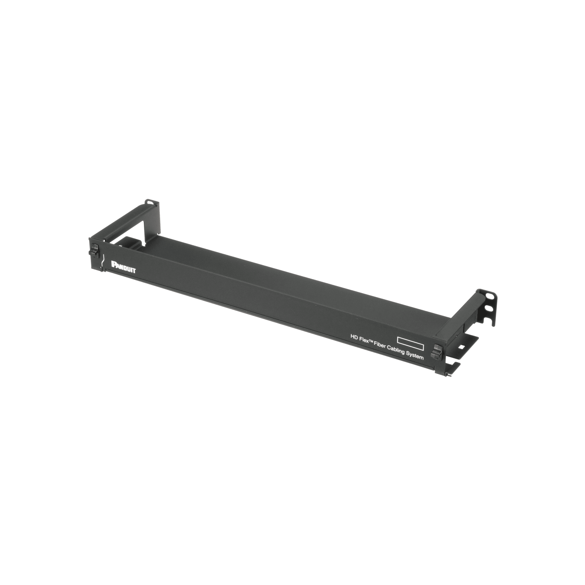 Organizador de Cables Frontal, para Panel de Fibra Óptica HD Flex, de 1 UR, Color Negro