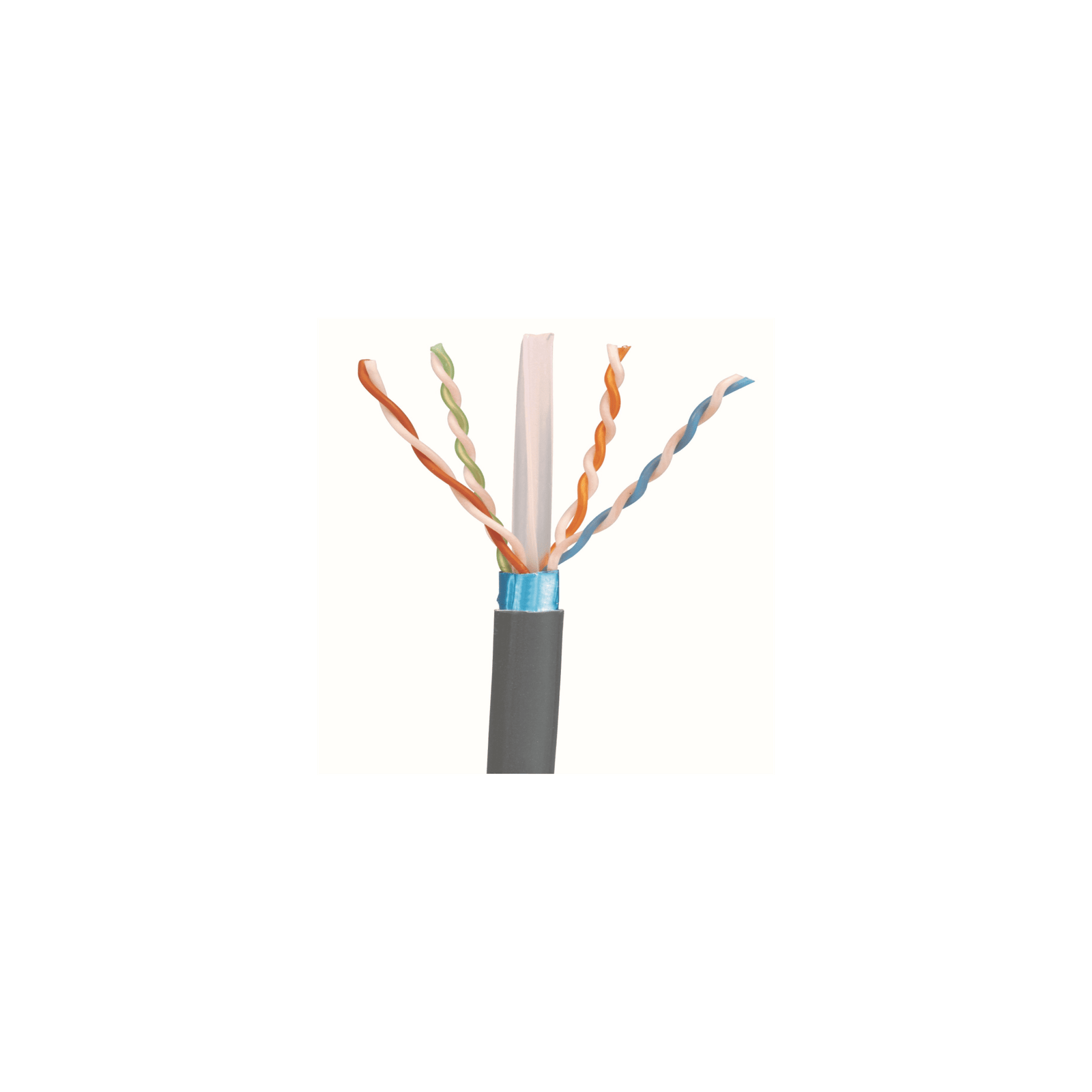 Bobina de Cable Blindado F/UTP de 4 Pares, Cat6A, Soporte de Aplicaciones 10GBase-T, LSZH (Libre de Gases Tóxicos), Color Gris, 305 Metros (1000 Pies)