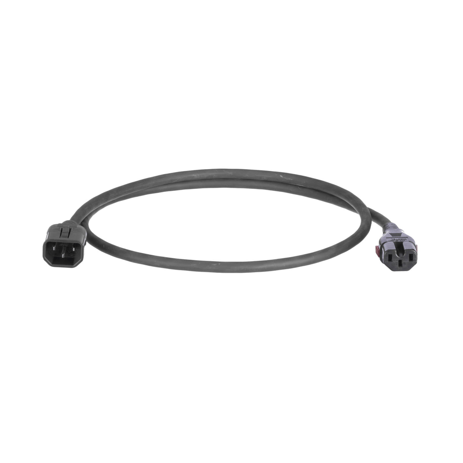 Cable de Alimentación Eléctrica Con Bloqueo Doble de Seguridad, de IEC C14 a IEC C13, 4 ft. de Largo, Color Negro, Paquete de 10 Piezas