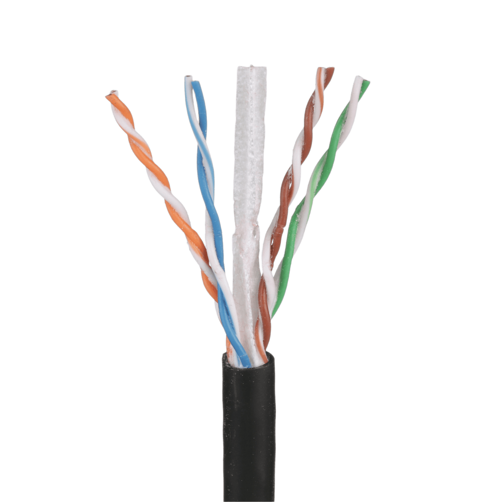 Bobina de Cable UTP de 4 Pares OSP (Planta Externa), Cat6 de Rango Extendido, 22 AWG, Color Negro, 305 Metros (1000 Pies).